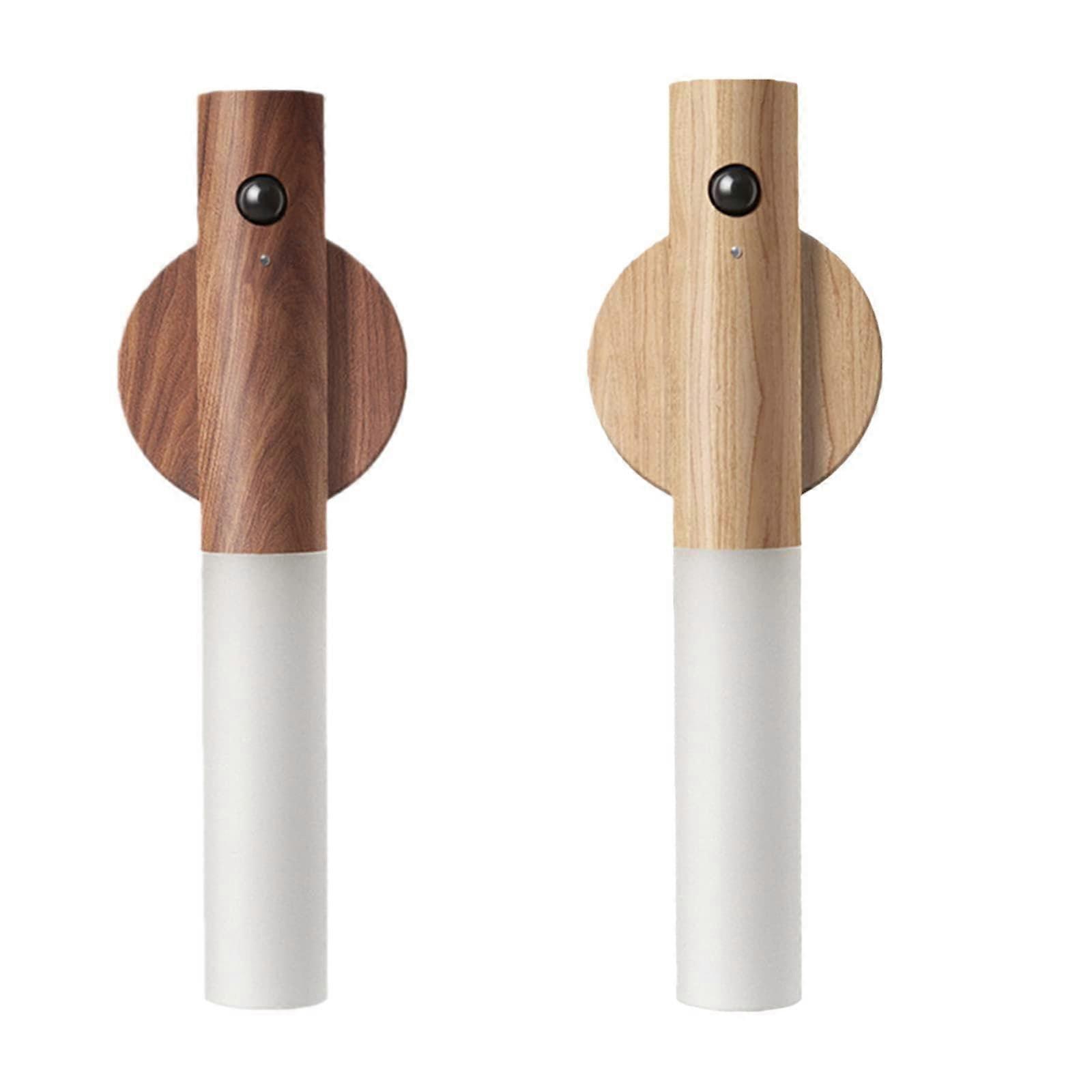 Motion Sensor Night Light, USB Rechargeable, Removable LED Sensor Closet Light for Stairway, WallMounted, Brown