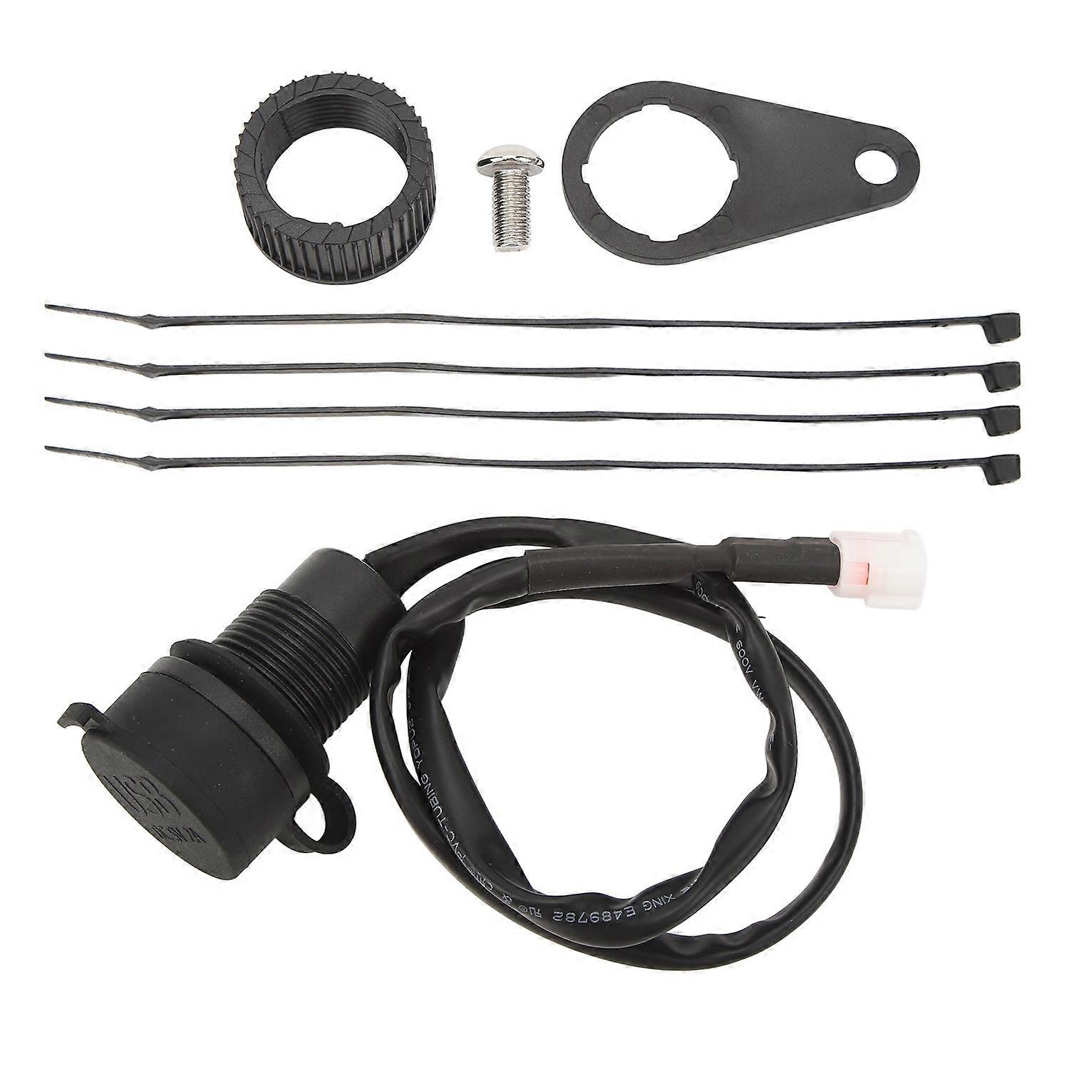 Dual USB Charger Plug Socket Adapter Motorcycle USB Power Socket Modification for MT‑07 MT‑ 09 2018 