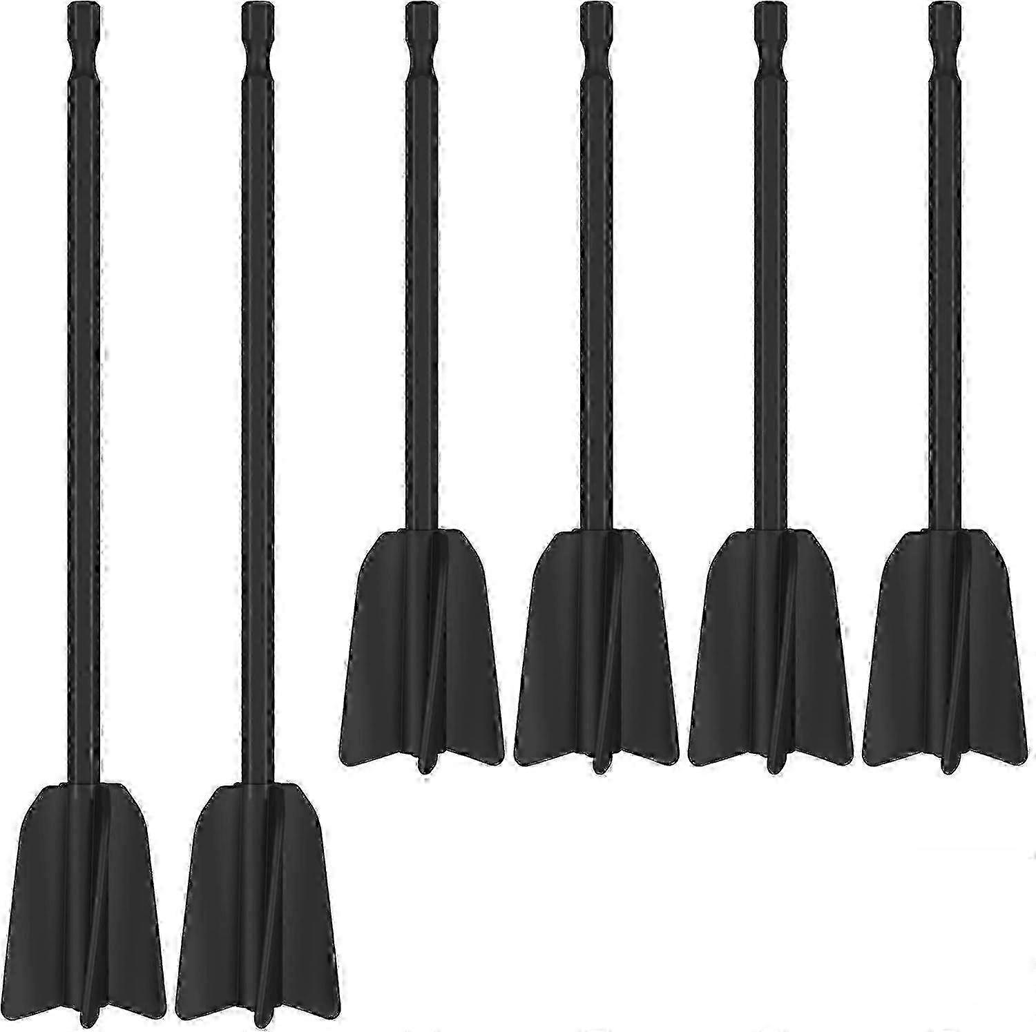 6Pcs Mixer Paddle 16.5+22cm Reusable Powerful Mixer Attachment with 1/4 Inch Hex Shank Quick Paint Mixing Tool