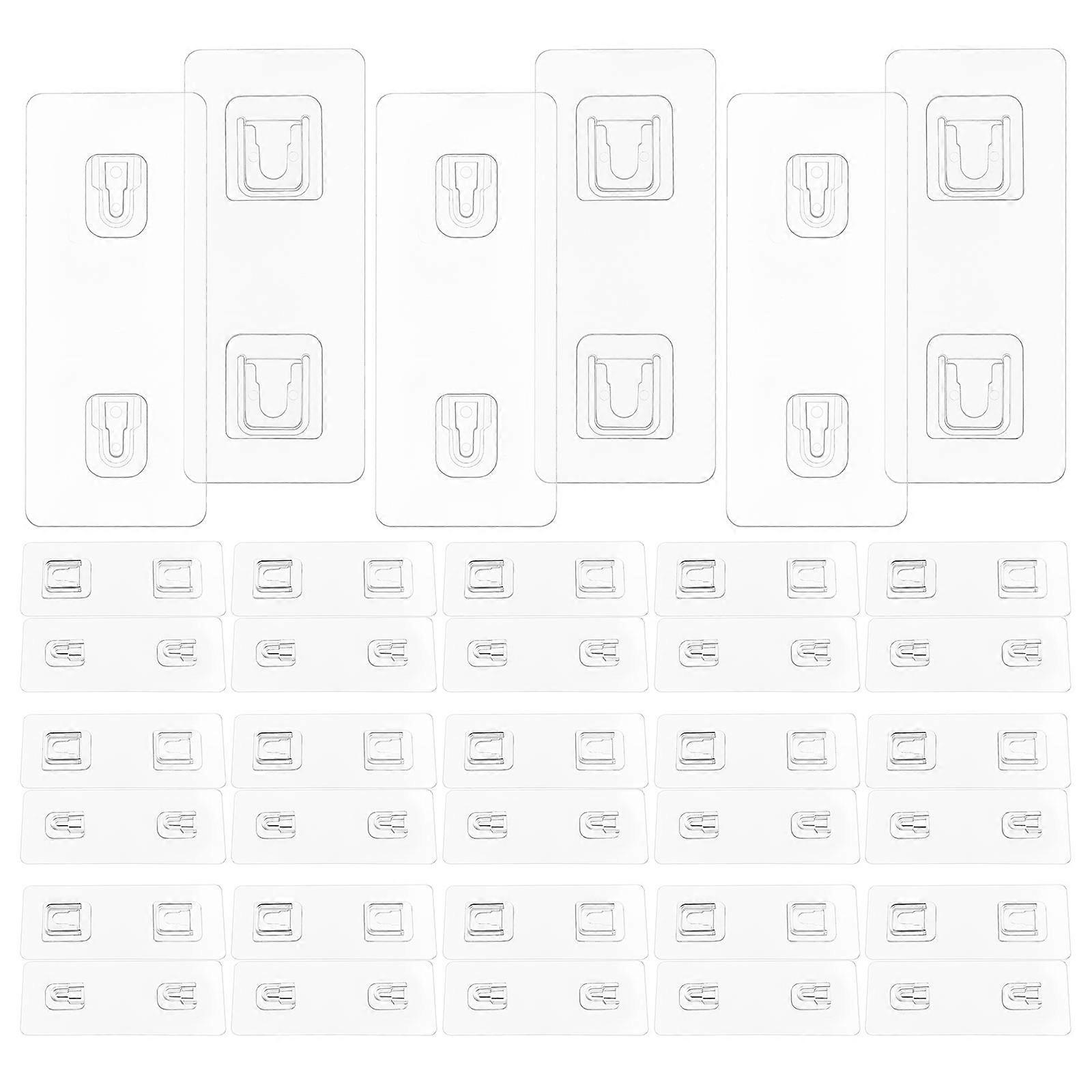 Strong Adhesive Hooks Double Sided Hook for Storage Use 20Sets