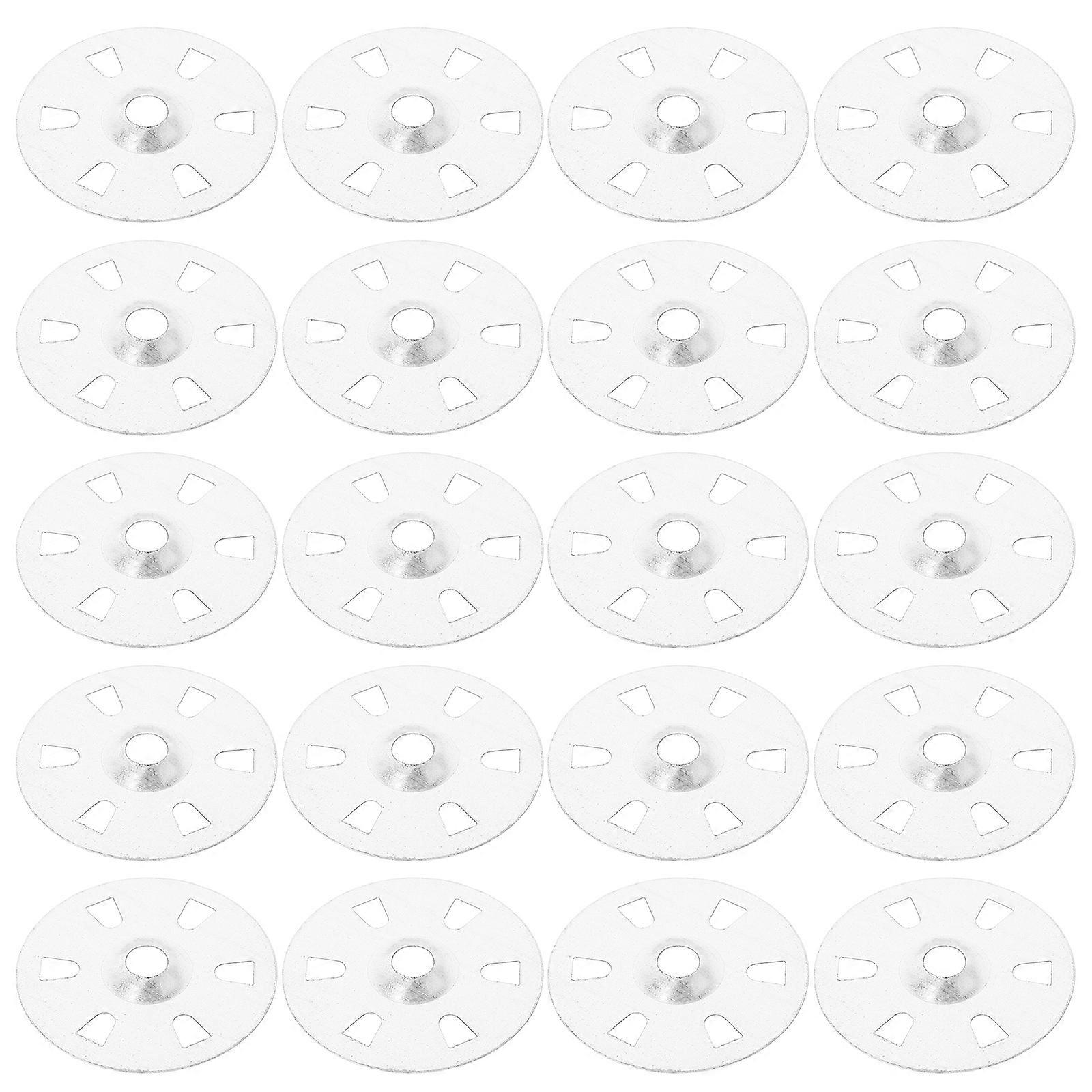 Galvanized Iron Six Hole Washers for Drywall Repair 100Pcs Silver