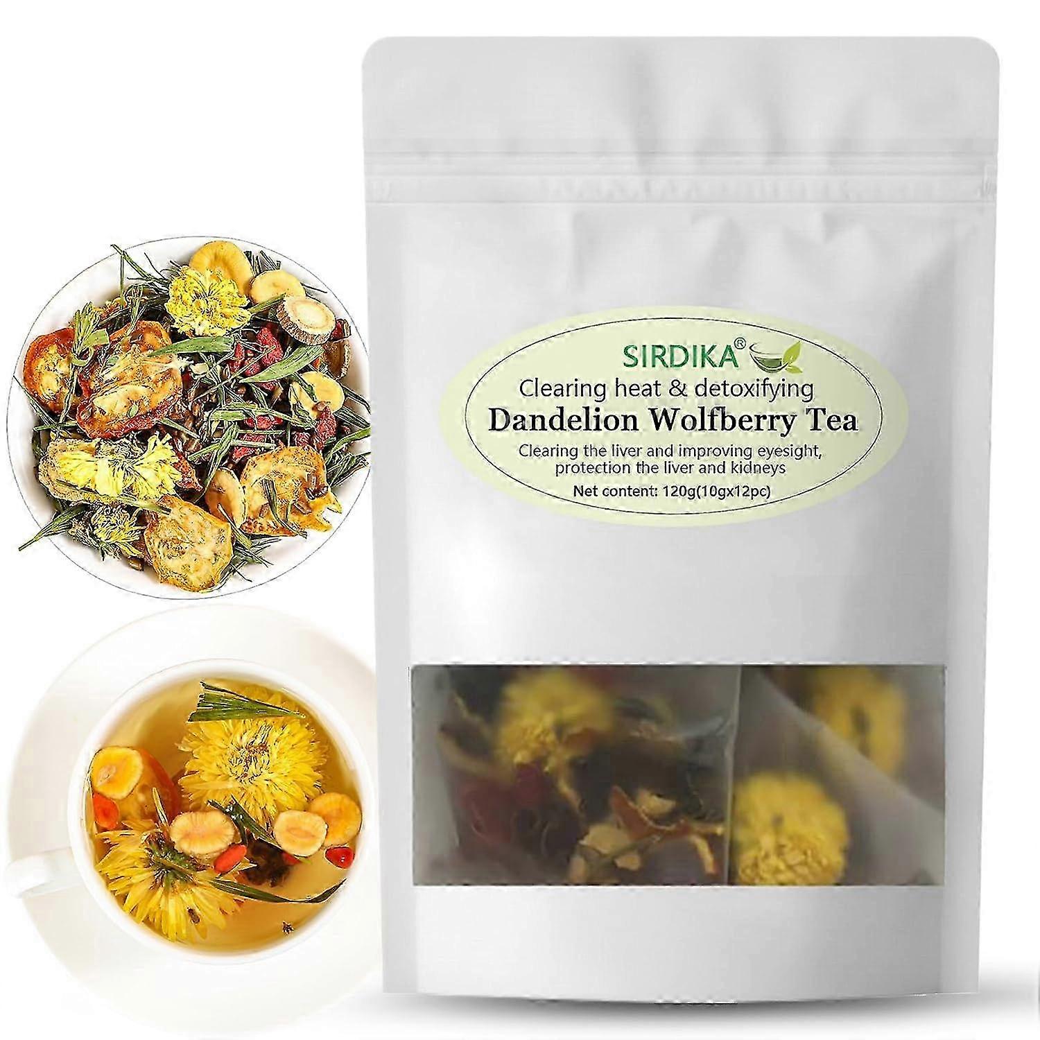 タンポポ ゴジベリーティー 腎臓栄養と肝臓栄養茶 7つのハーブ成分 天然ブレンドオーガニックハーブティー