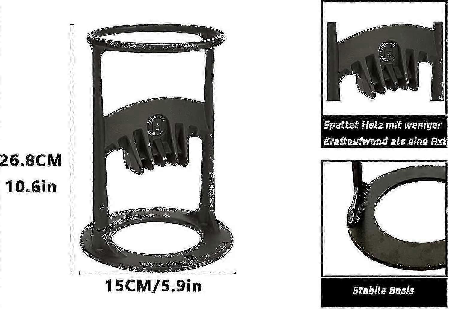 مقسم السجل اليدوي مع طرف إزميل فولاذي ومطرقة التقسيم - أداة يدوية لتقطيع الحطب والخشب