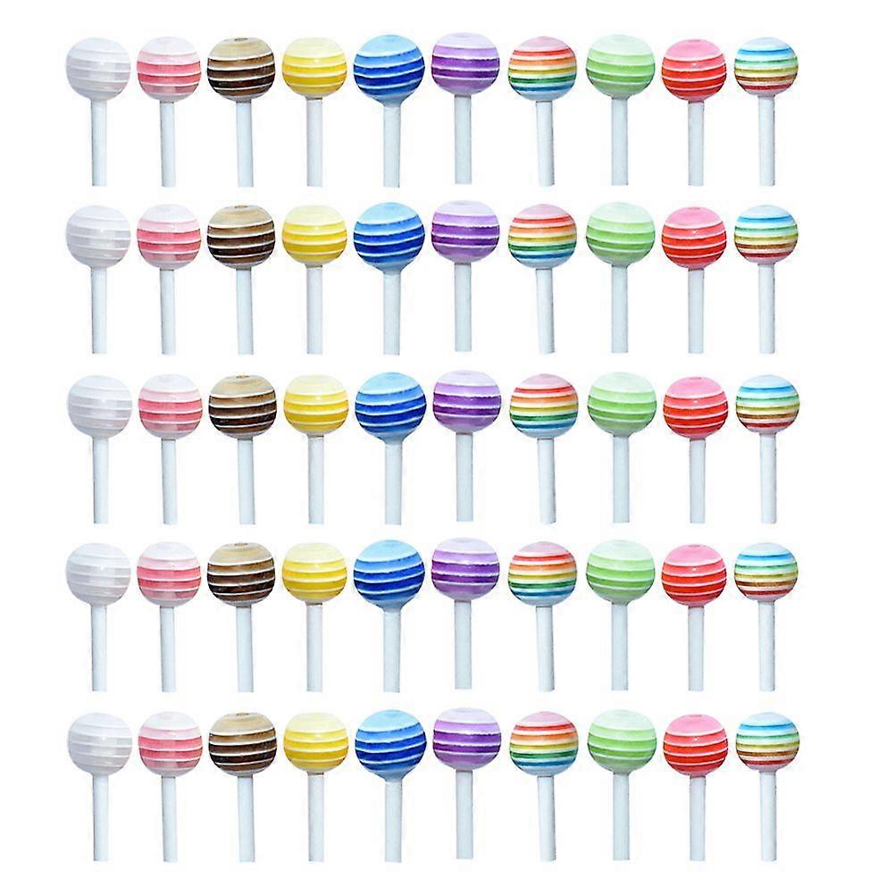 50 قطع مصغرة مصاصات ملونة مصاصة نموذج الديكورات ديكور منزل صغير