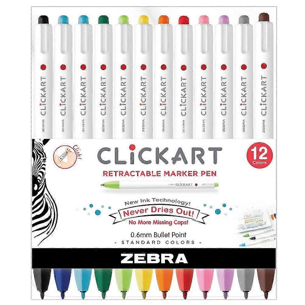 Zebra Artist Marker Rt Click-Art, 12 Stück