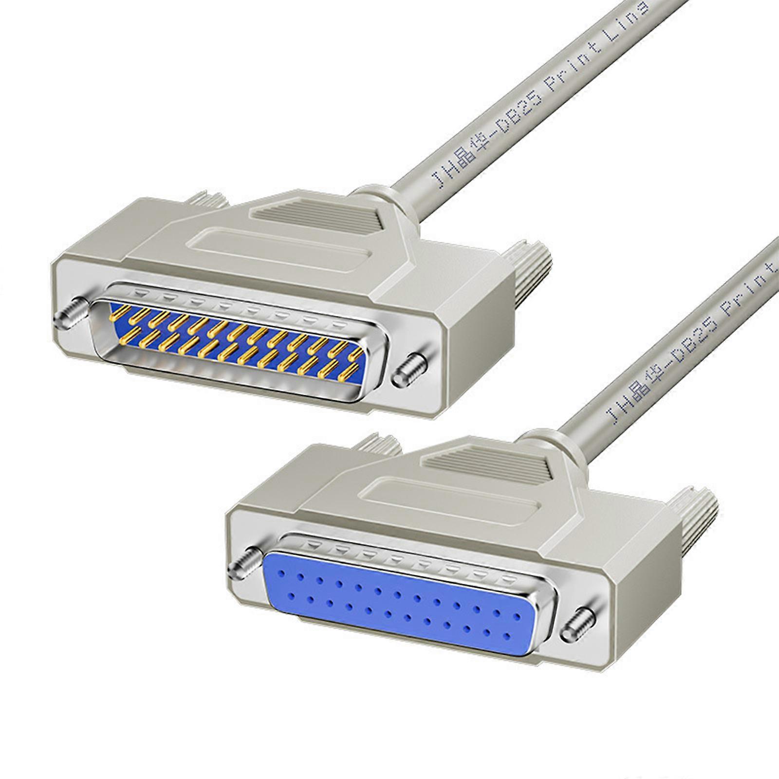 Shield DB25 Male Female Parallel Port Cable IEEE1284 For Dot Matrixes Printers Legacys Systems  1.5 meters