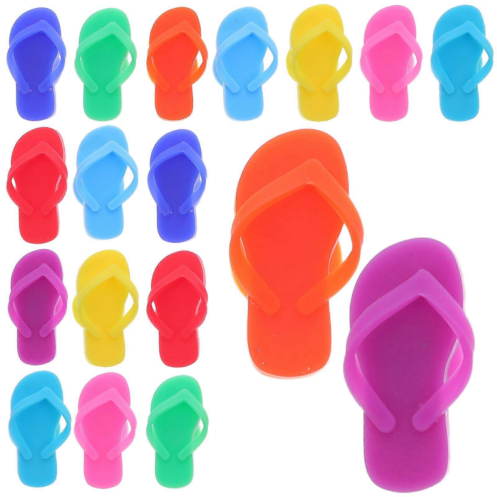 Slipper Shaped Silicone Wine Glass Markers for Bars and Home Gatherings Secure Attachment Drink Identification 18Pcs