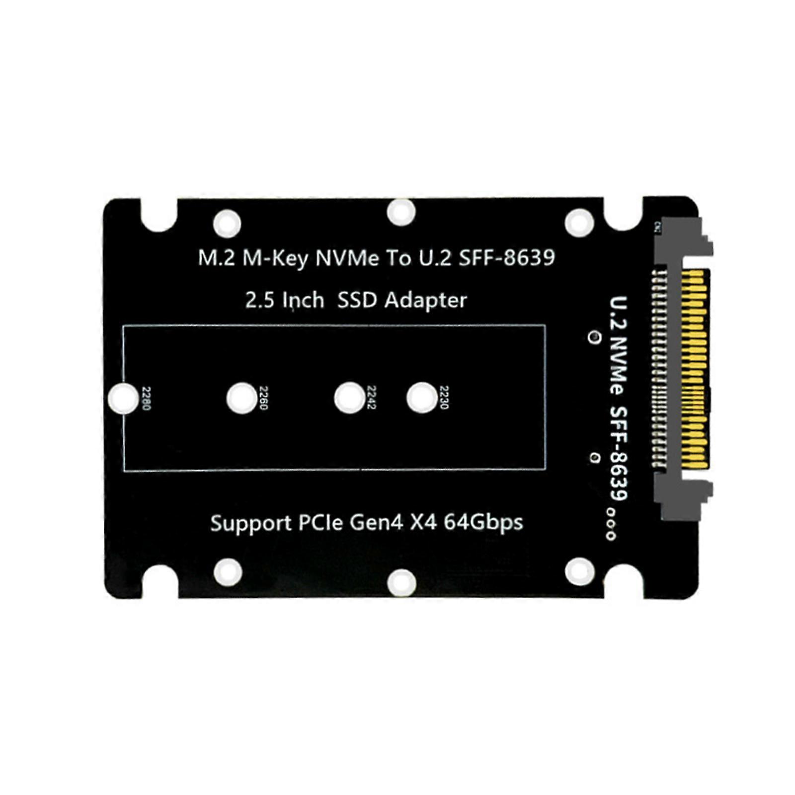 M.2 To SFF 8639 U.2 Adapter Card For PCIe NVMe Drive With Tool less Installation And Heat Dissipation Design Multicolor