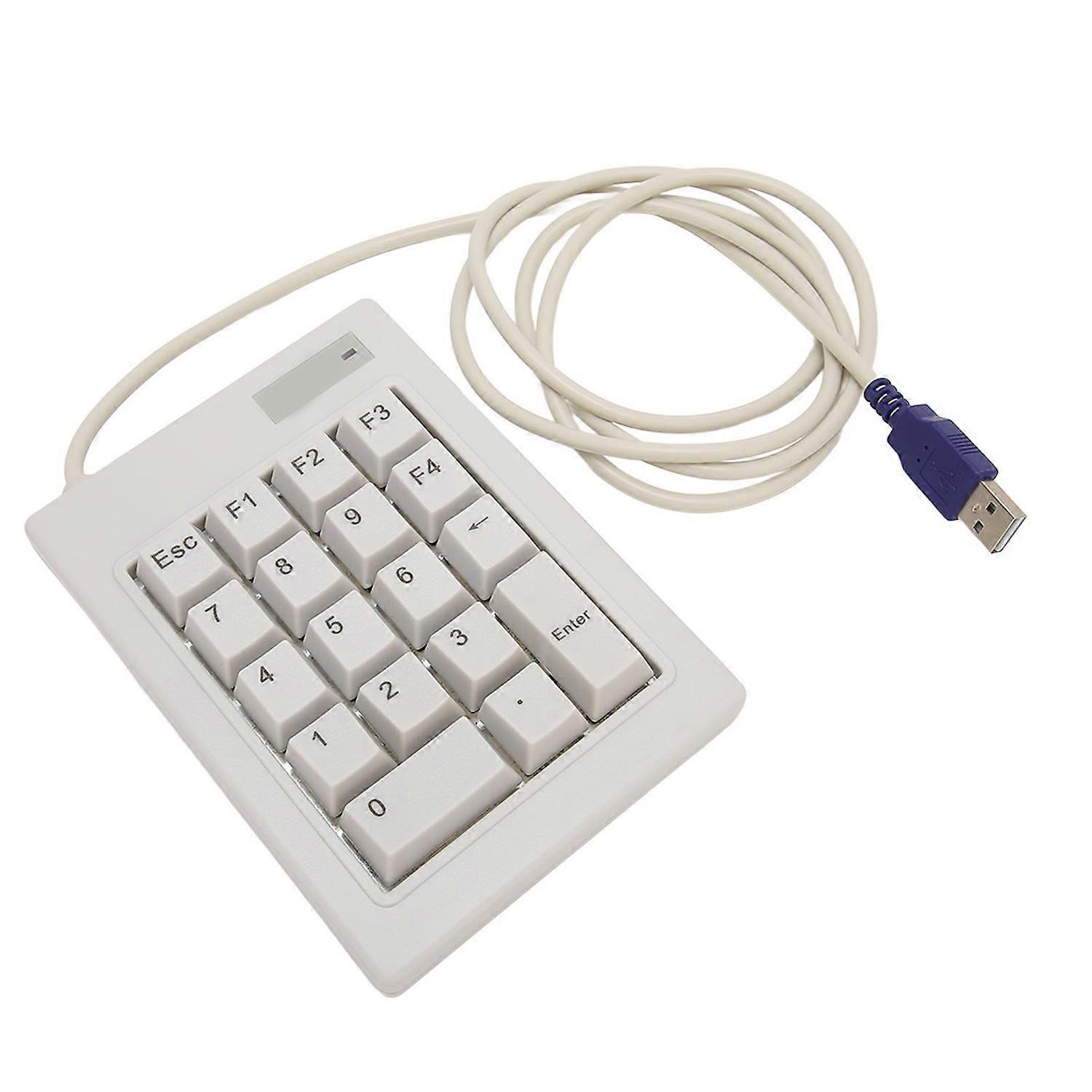 Mechanical Numpad Wired 18 Keys Linear Action Switch ABS Plug and Play Wired Numpad for Office Bank 