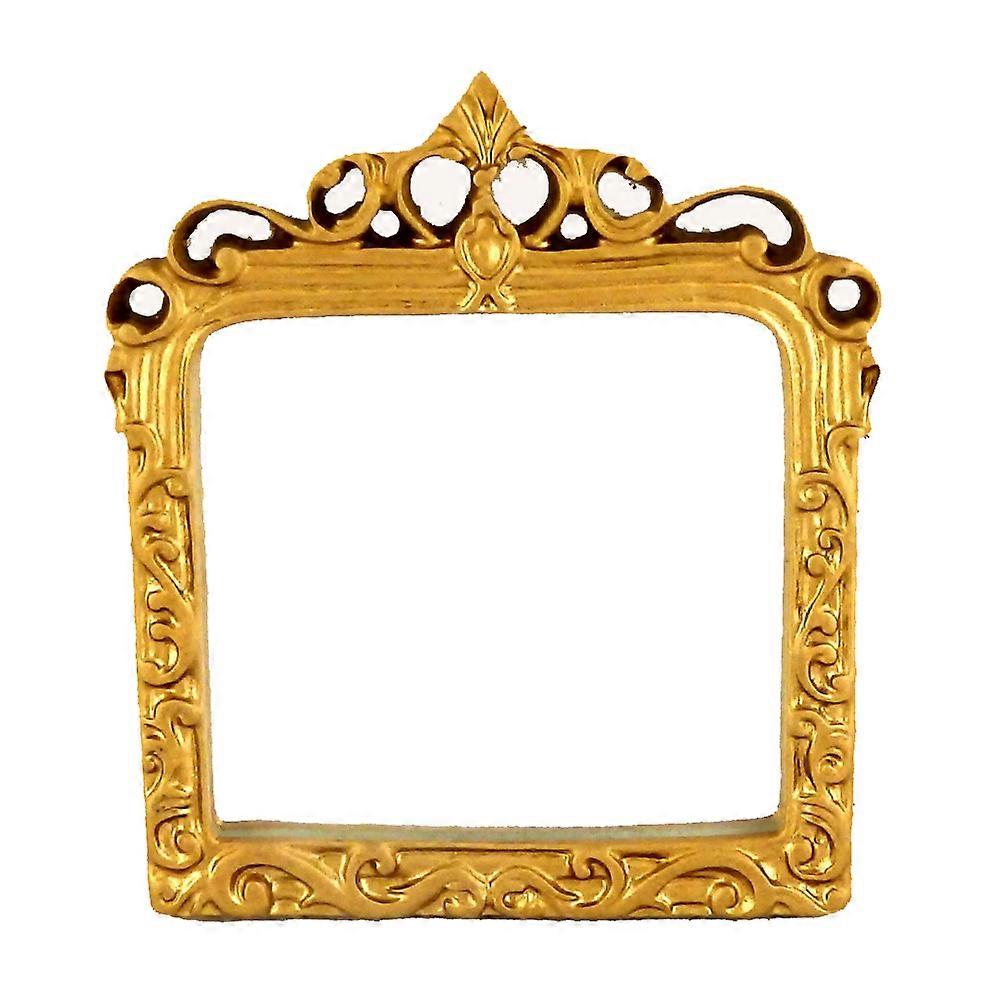 Dolls House Ornate Mantle Mirror In Gold Frame Miniature Accessory 