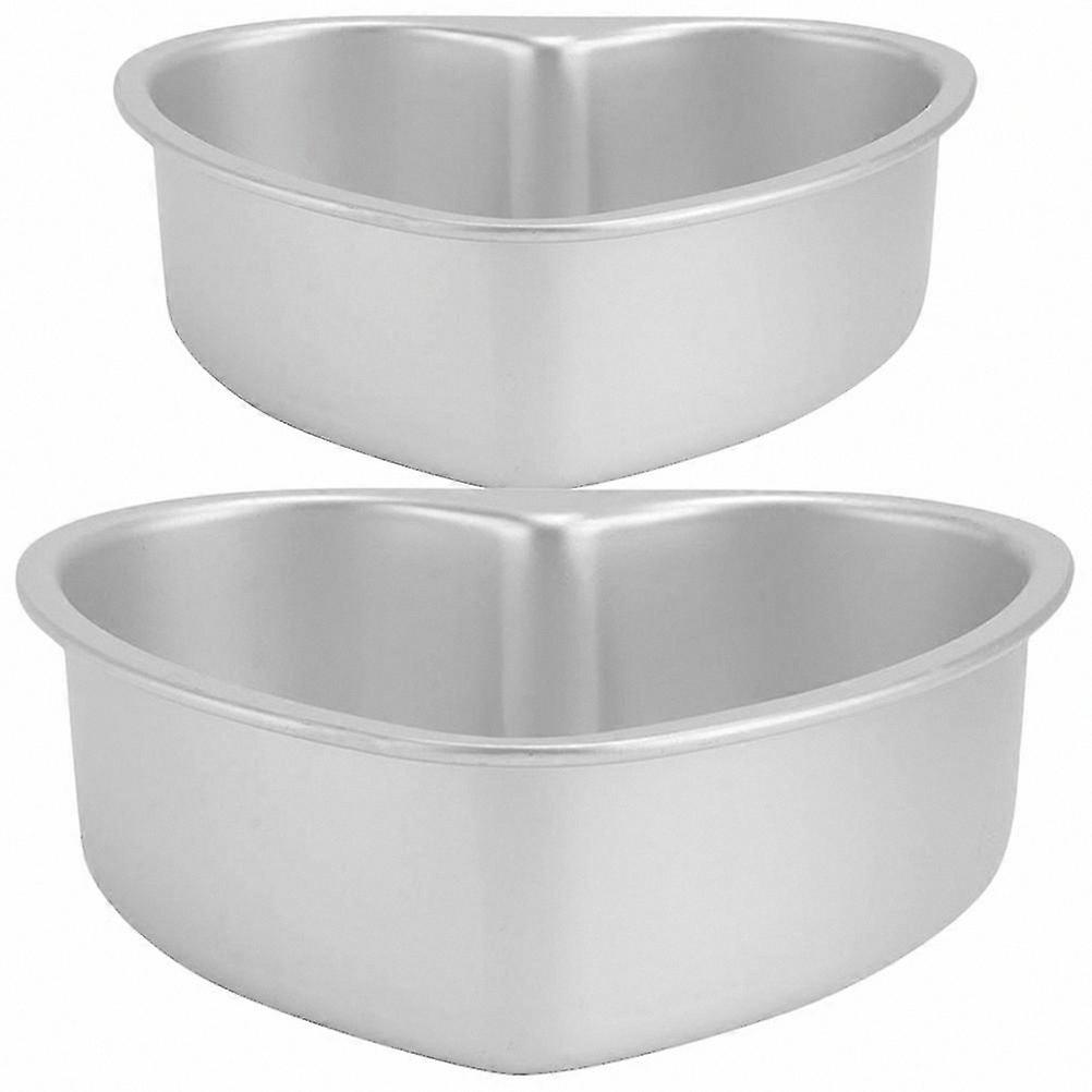 2-Pack Multi-Function Heart-Shaped Metal Baking Pan for Cakes and Desserts