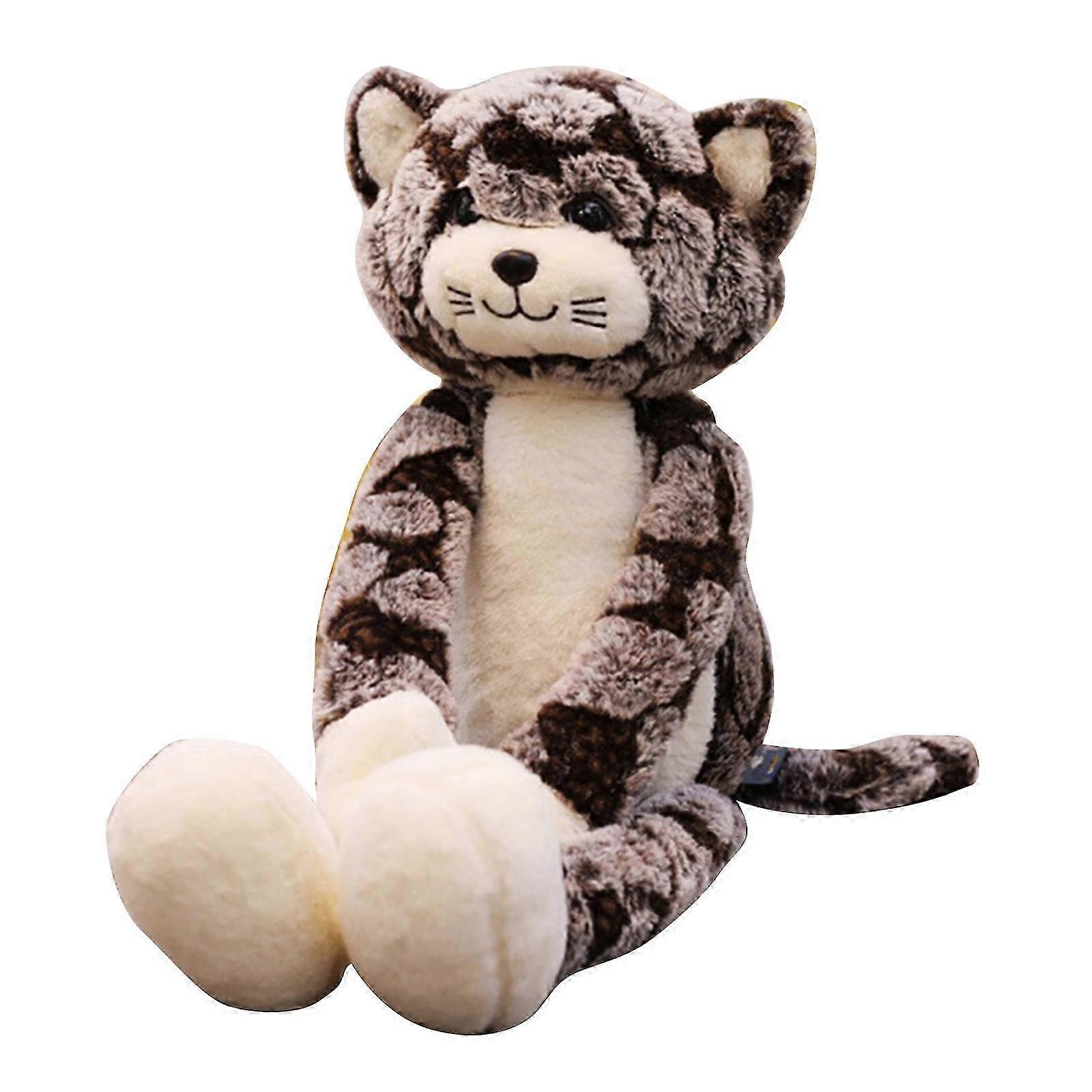 Large Plush Kitten for Desk Pillow, 27" Stuffed Toy for Sofa Decor