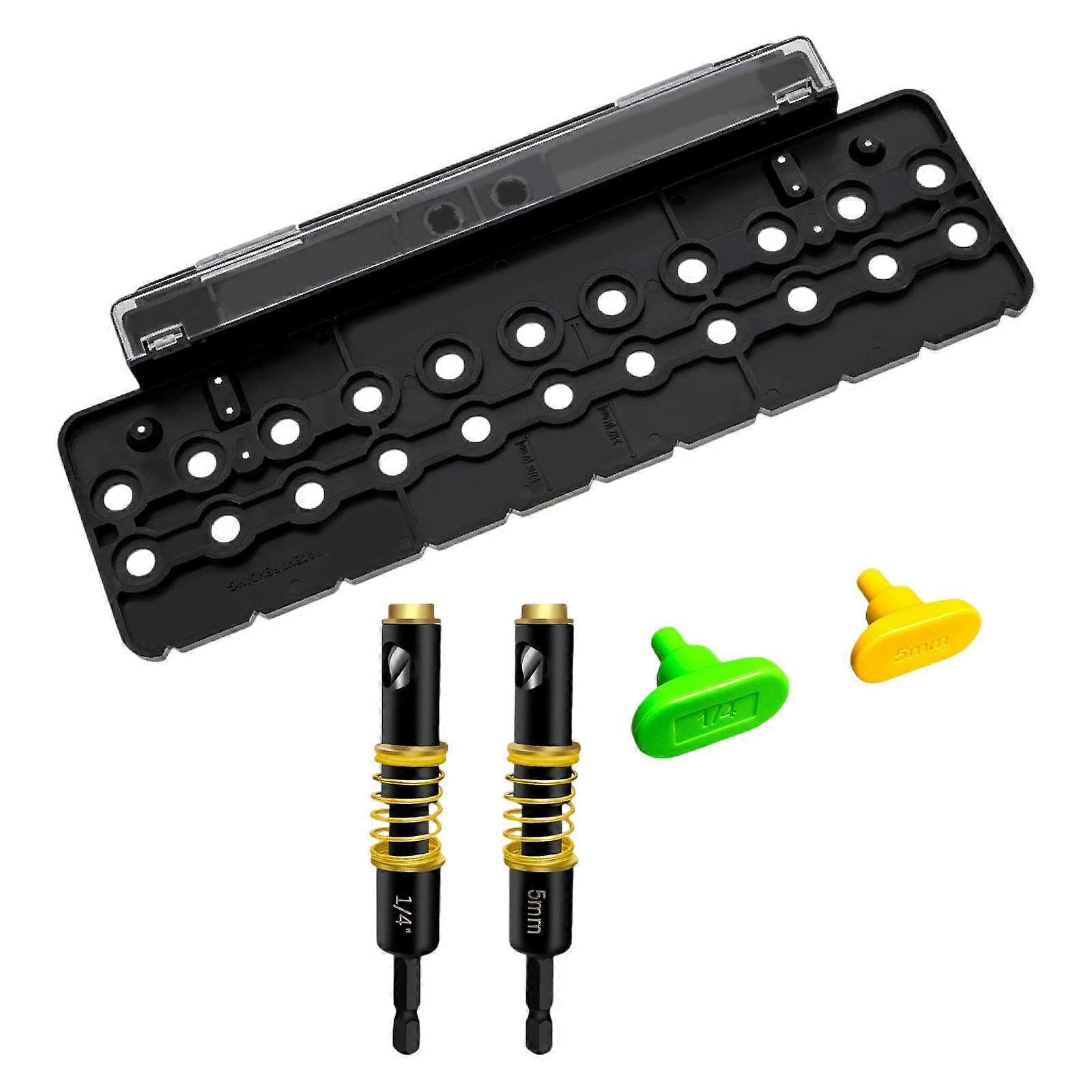 Shelf Pin Jig Drill Guide Template, Cabinet Hole Drill Template with 1/4" & 5mm