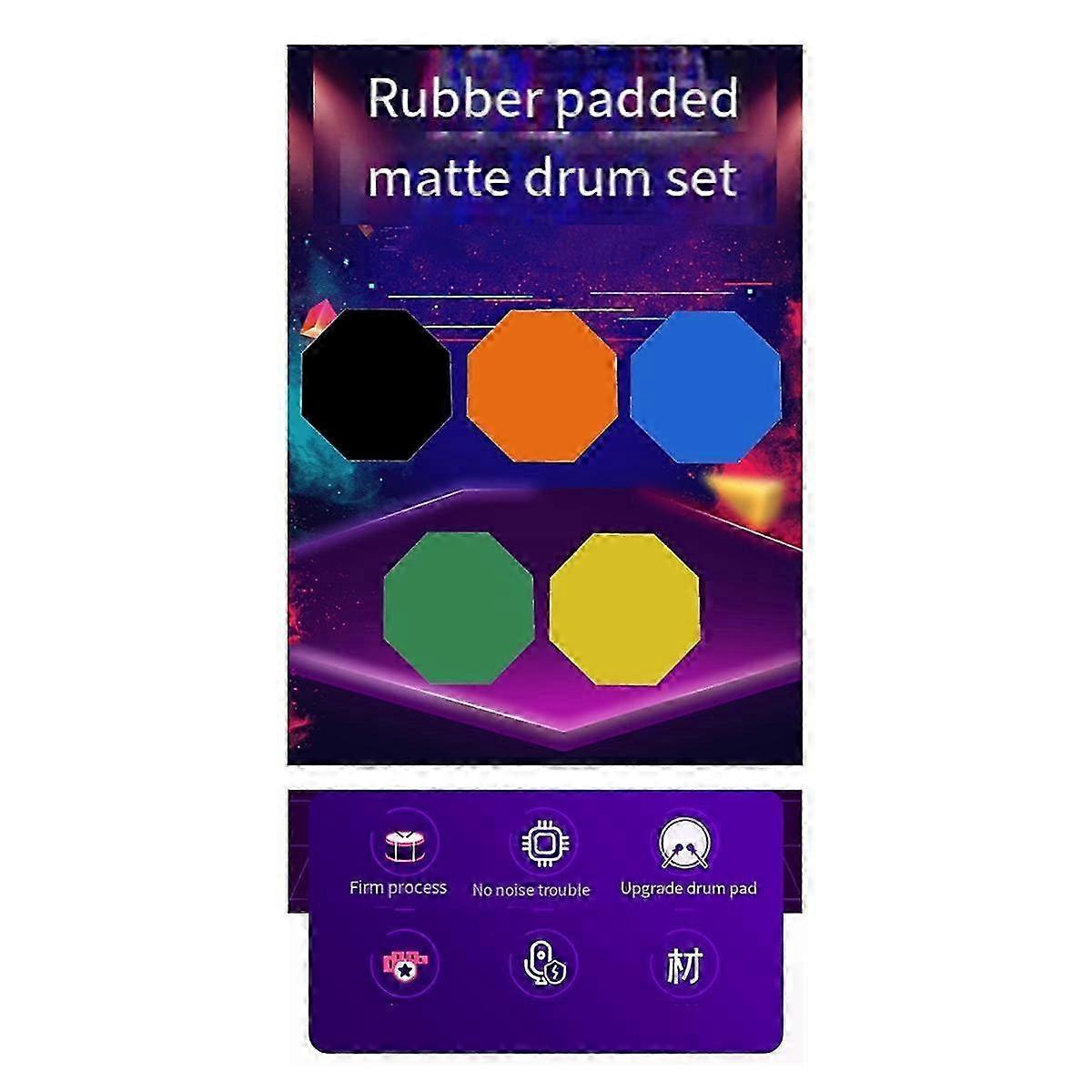Practice Drum Pad for Drumming Double Sided Silent Practice Drum Pad Snare Practice Pad Black