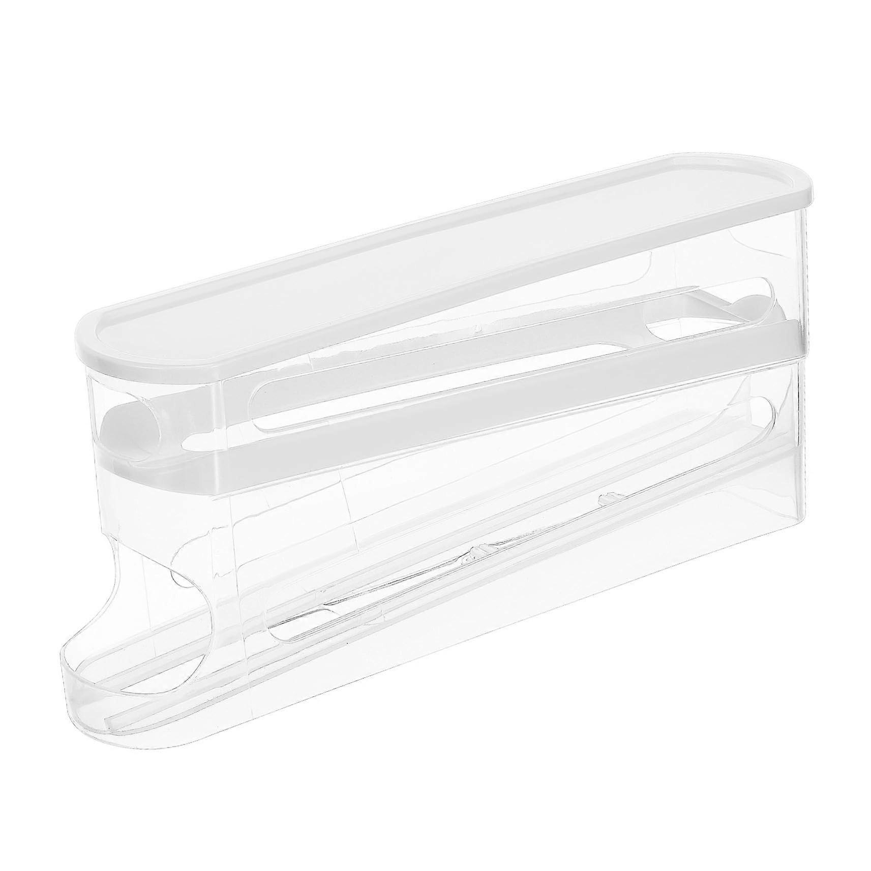 Egg Dispenser with Auto Rolling Tiered Design for SpaceSaving Refrigerator and Countertop Storage