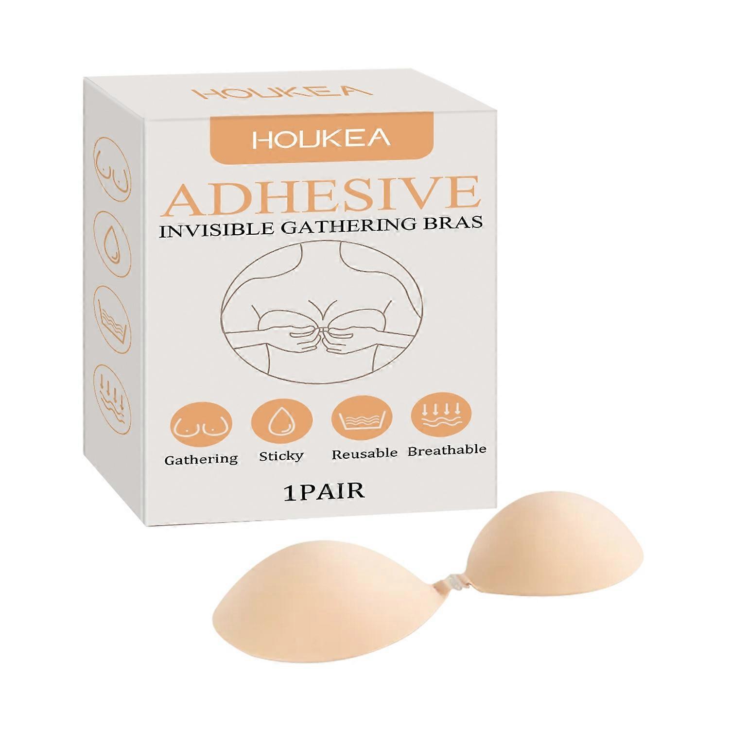 1-6KS HOUKEA HK-J01-0100-01 Neviditelná podprsenka Shromažďování hrudníku Pevná tvarovací lepicí podprsenka