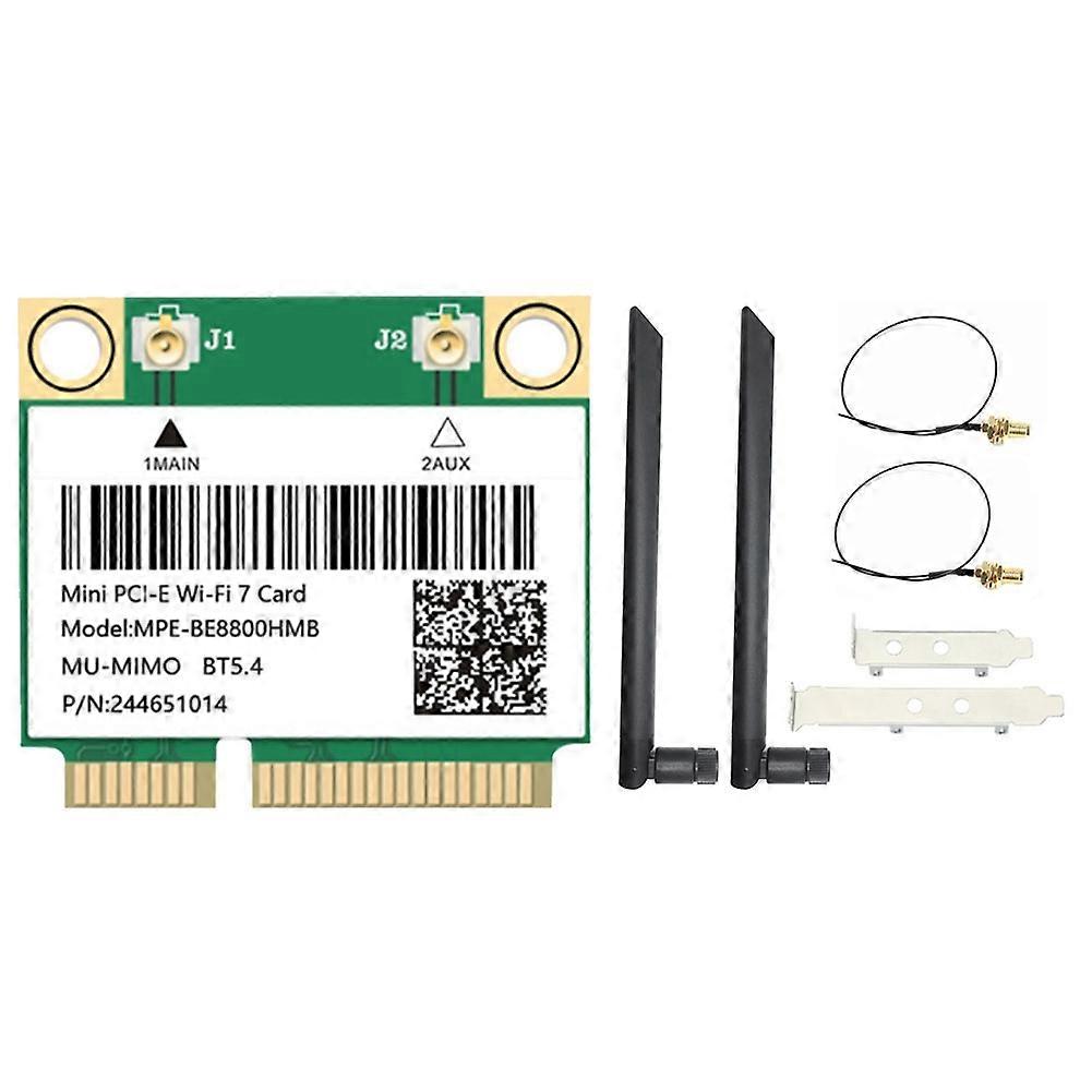 BE200 8774Mbps WiFi7 Card Kit Mini-PCIE Tri Band 2.4G/5G/6Ghz Wireless Network Adapter BT5.4 WiFi7 Module for Win10/11