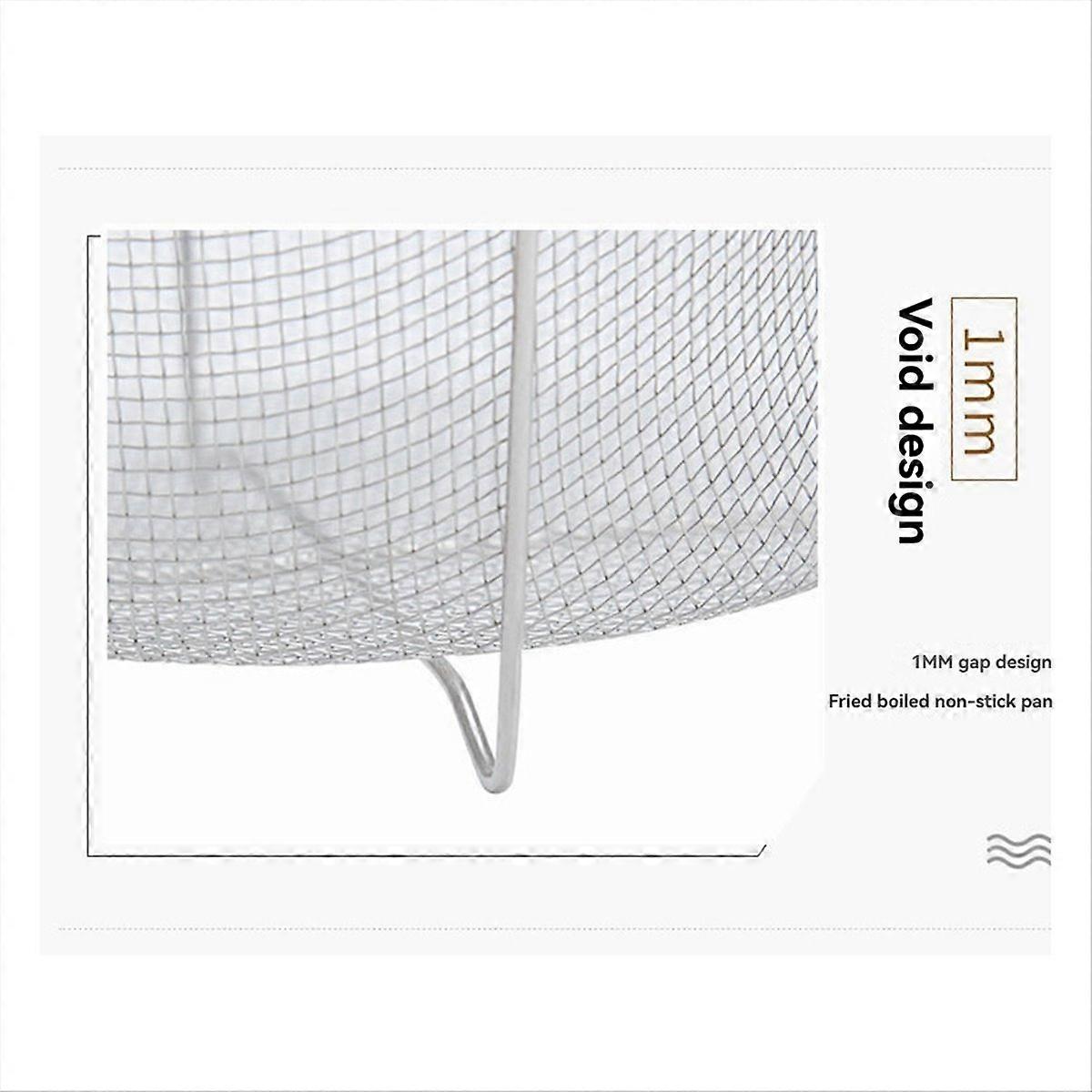 Folding Fry Basket Mesh Container 7 Inch Foldable Deep Fryer Basket