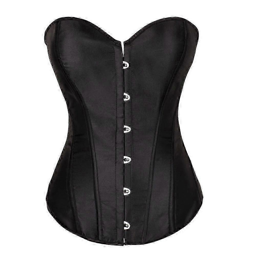 High-Compression Corset with Satin Lining and Breast Support Shapewear