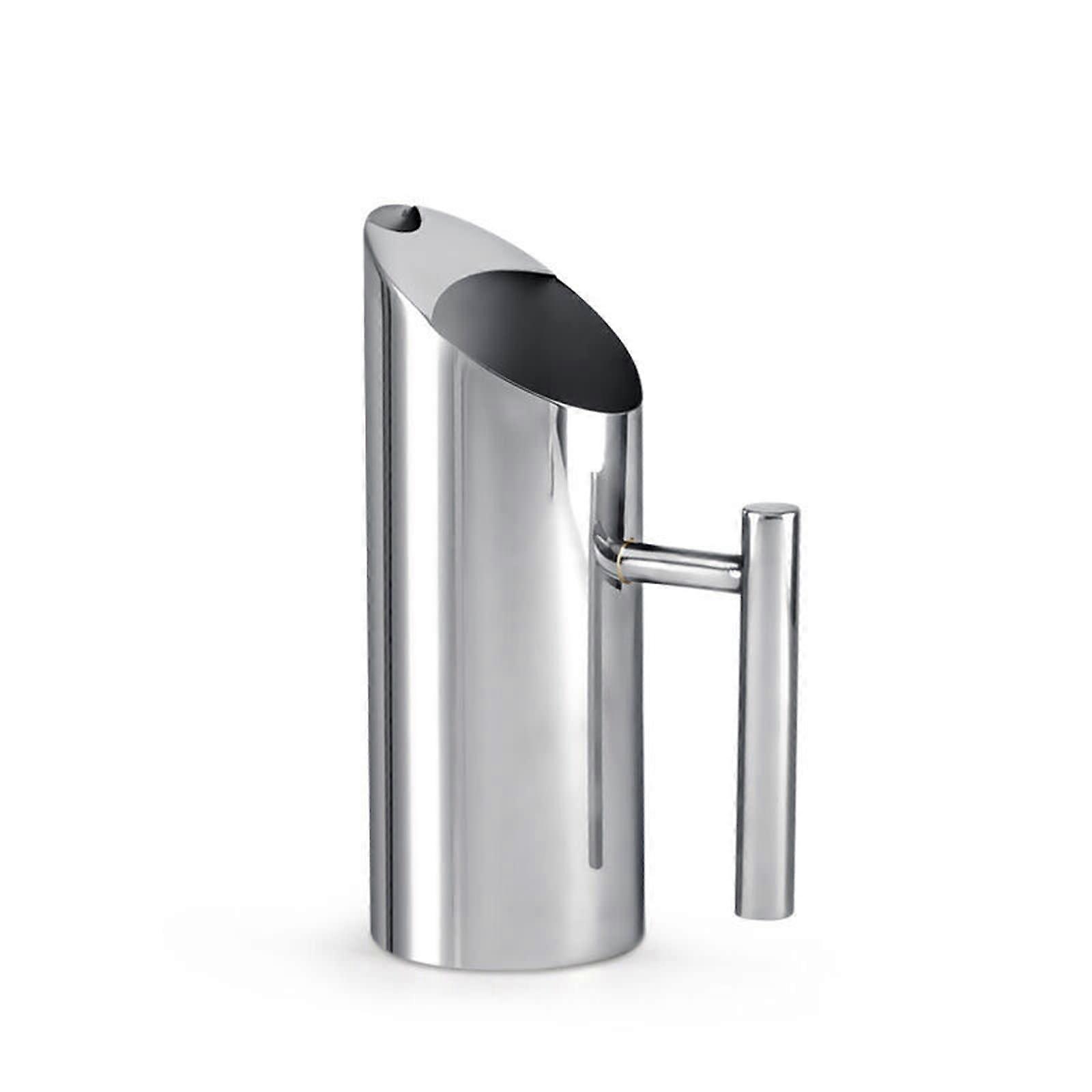 1 Liter Stainless Steel Water Pitcher with Ergonomic Handle and SpillResistant Spout for Cold Drinks