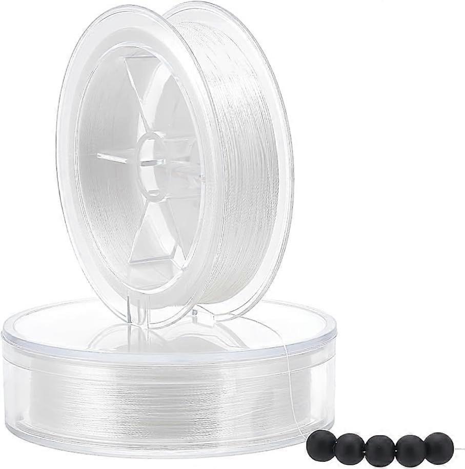 2 Rolls 415 Yards 0.3mm Bracelet Beading Thread Bracelet String Cord Easy to Knot Bracelet String Jewelry Cord for Beaded Jewelry Making and Bracelet 