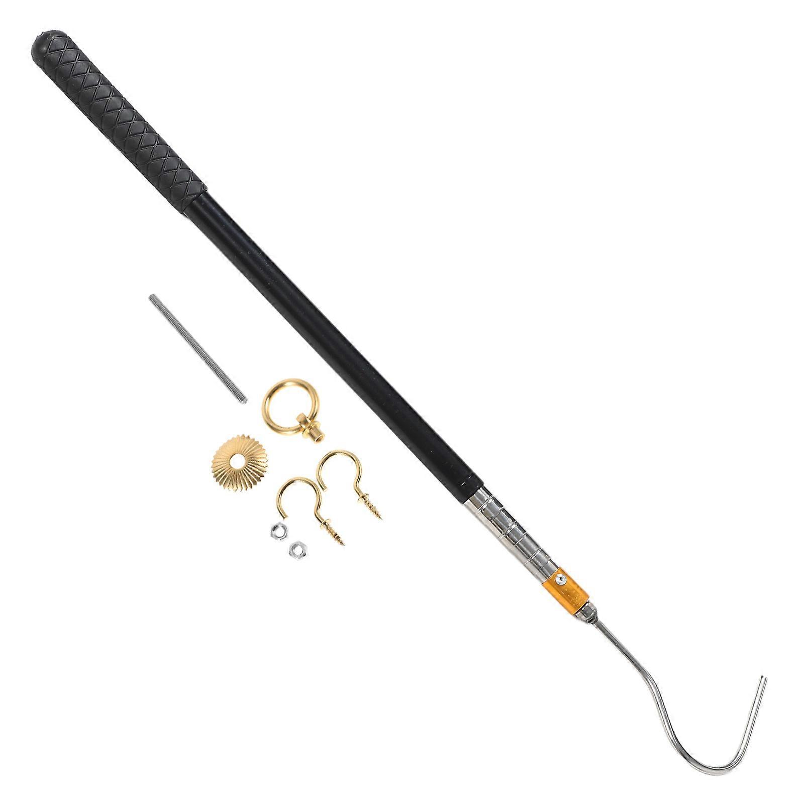 Ladder Pull Down System Kit Rod For Attic Warehouse Garage Safe Reliable Versatile Application Durable Use 1Set