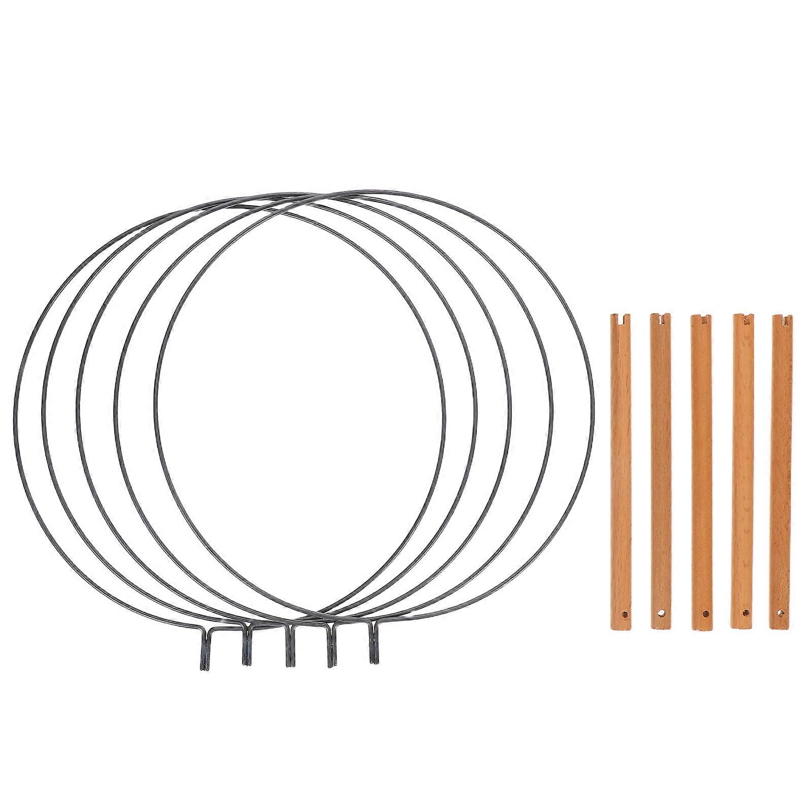 Foldable Round Japanese Fan Frame for 5Pcs DIY Fan Making Material