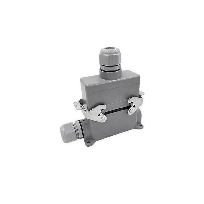Heavy Duty Connectors HDC-HSB-006-4, 6-Pin Industrial Aviation Plug, 35A Screw Connection, Rectangular Connector
