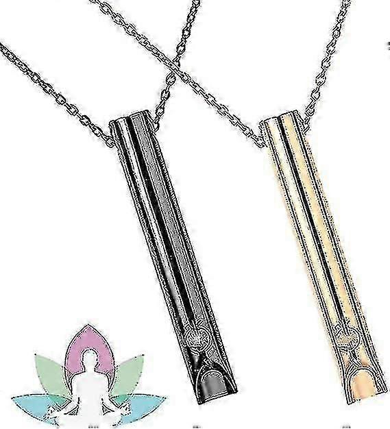 2 stk åndedrætshalskæde rustfrit stål stressaflastning