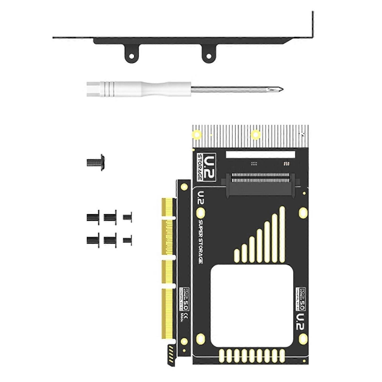 Full Height PCIe Adapter U.2 SFF 8639 Cooling Computing Application 128Gbps Expansion Card Storage Accessories Multicolor