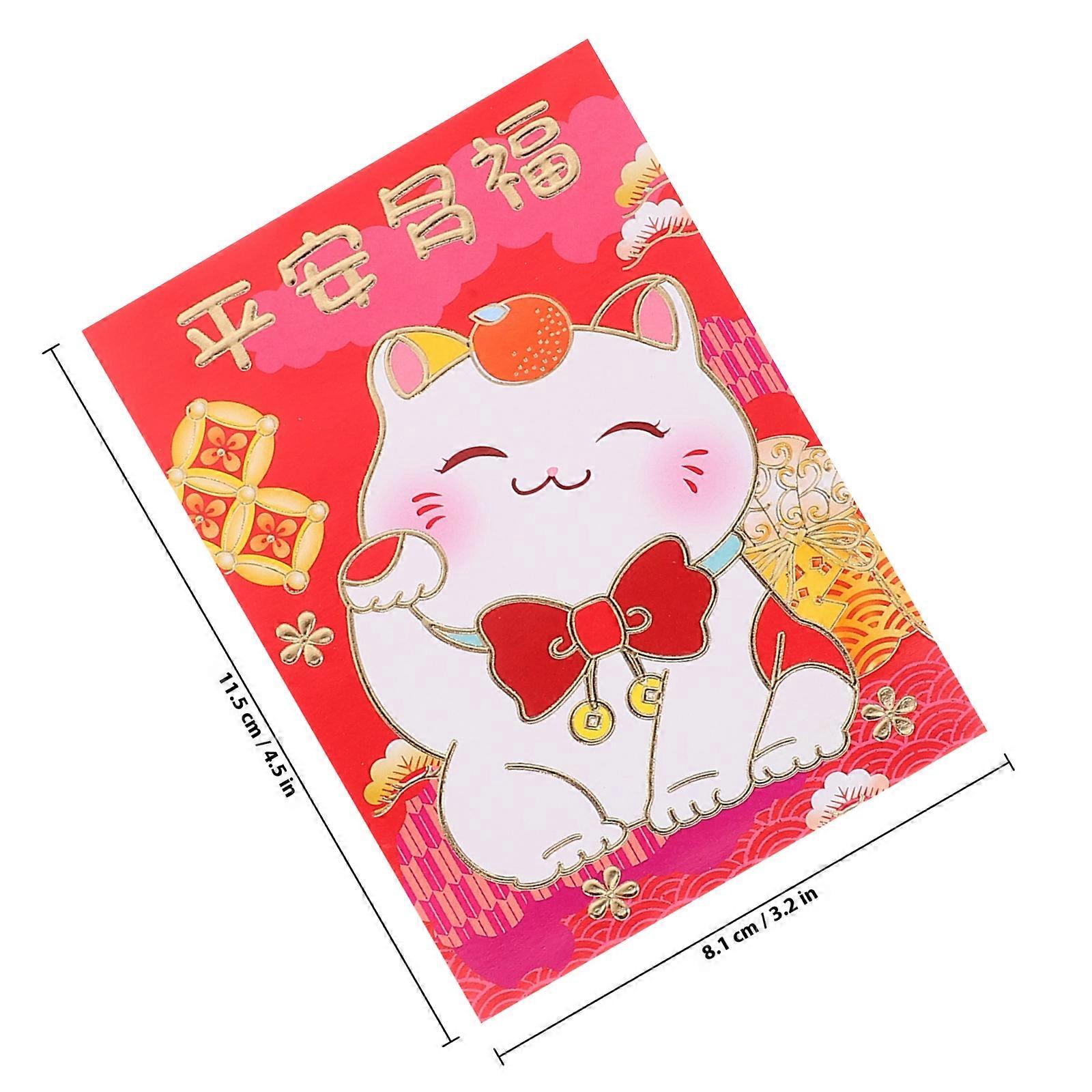 Paper Red Envelopes Rectangular Shape Cash Storage Chinese New Year 2025 36Pcs