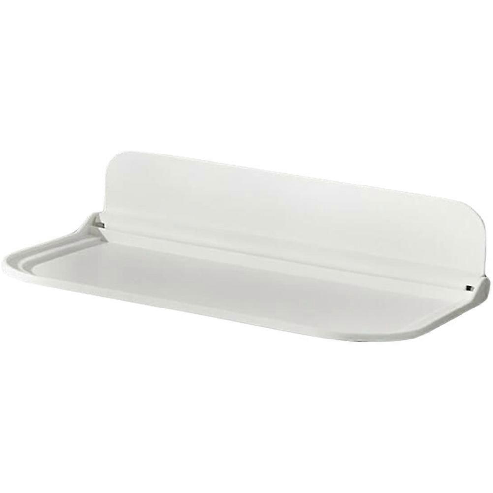 Bathroom Shelf Foldable Floating Shelf for Storage White PP Material