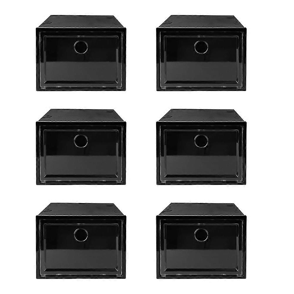 Plastic Shoe Boxes Stackable for Storage 6Pcs PP Sneaker Cases