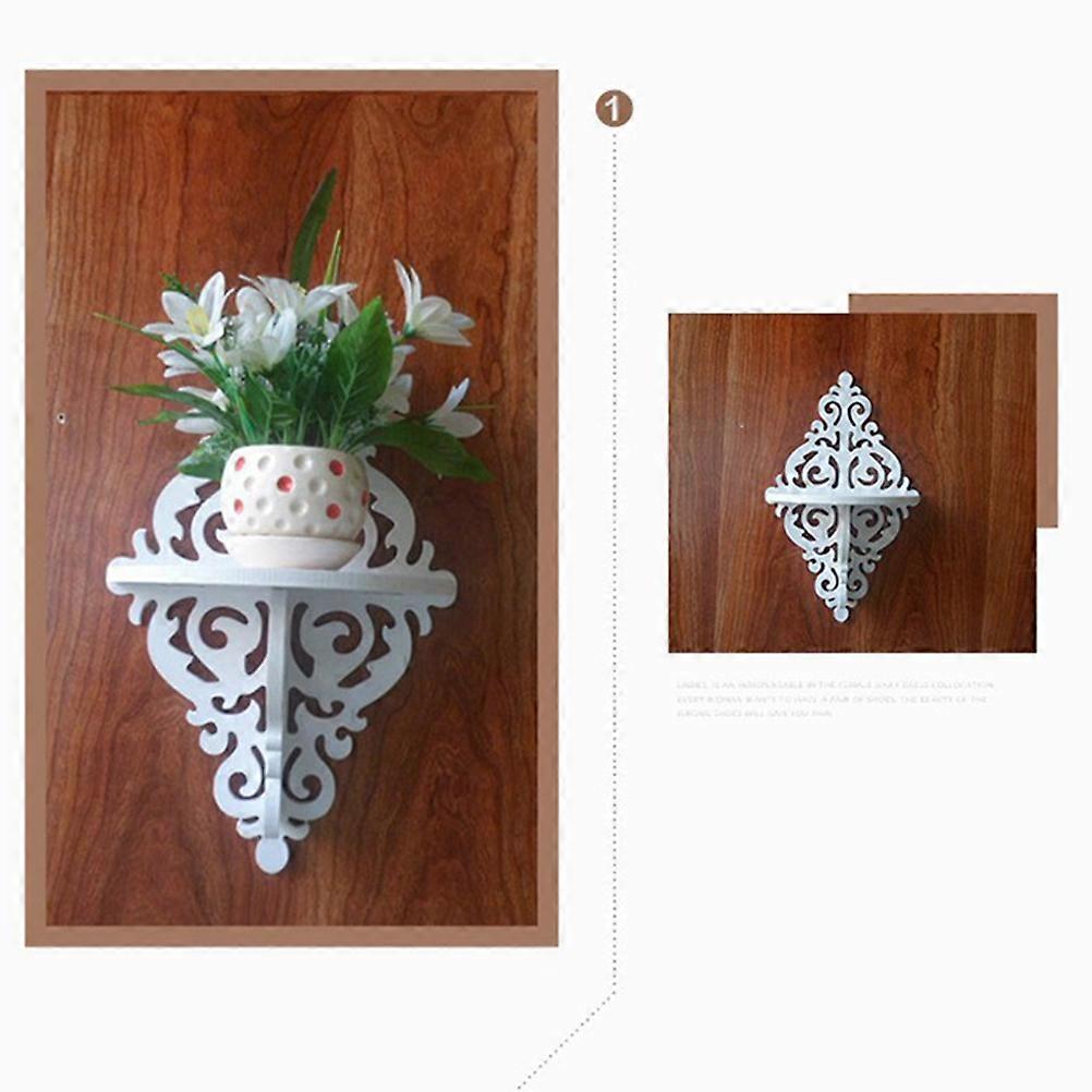 Office Partition Semicircle Commodity Shelf for Storage Use White Wood