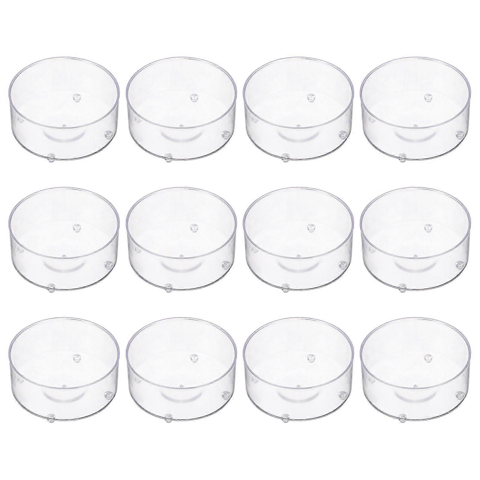 Plastfoder til krybdyr, runde, akrylfoder, 30 stk.