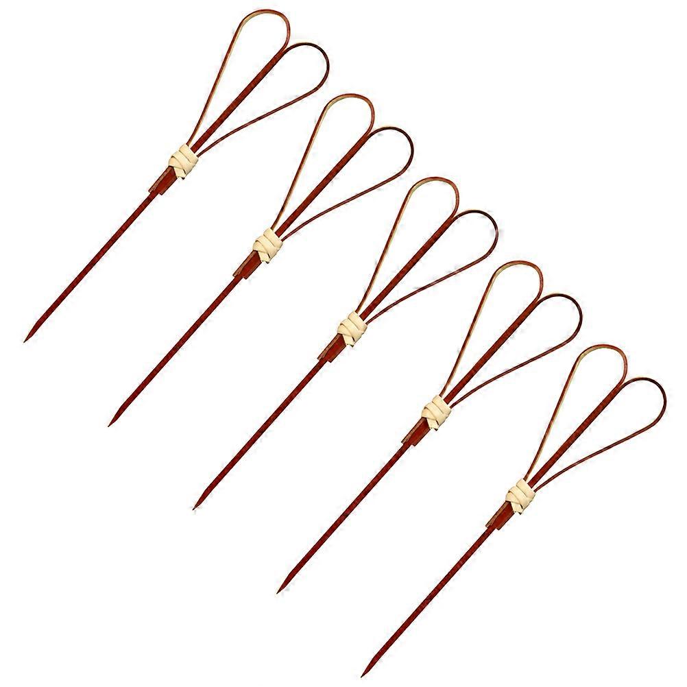 Bamboo Fruit Picks Scissors Shaped Cocktail Picks for Eating Use 50Pcs