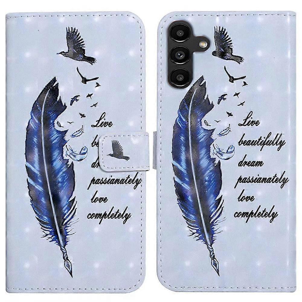 For Samsung Galaxy S25+ Case 3D Creative Pattern PU Leather Stand Phone Cover