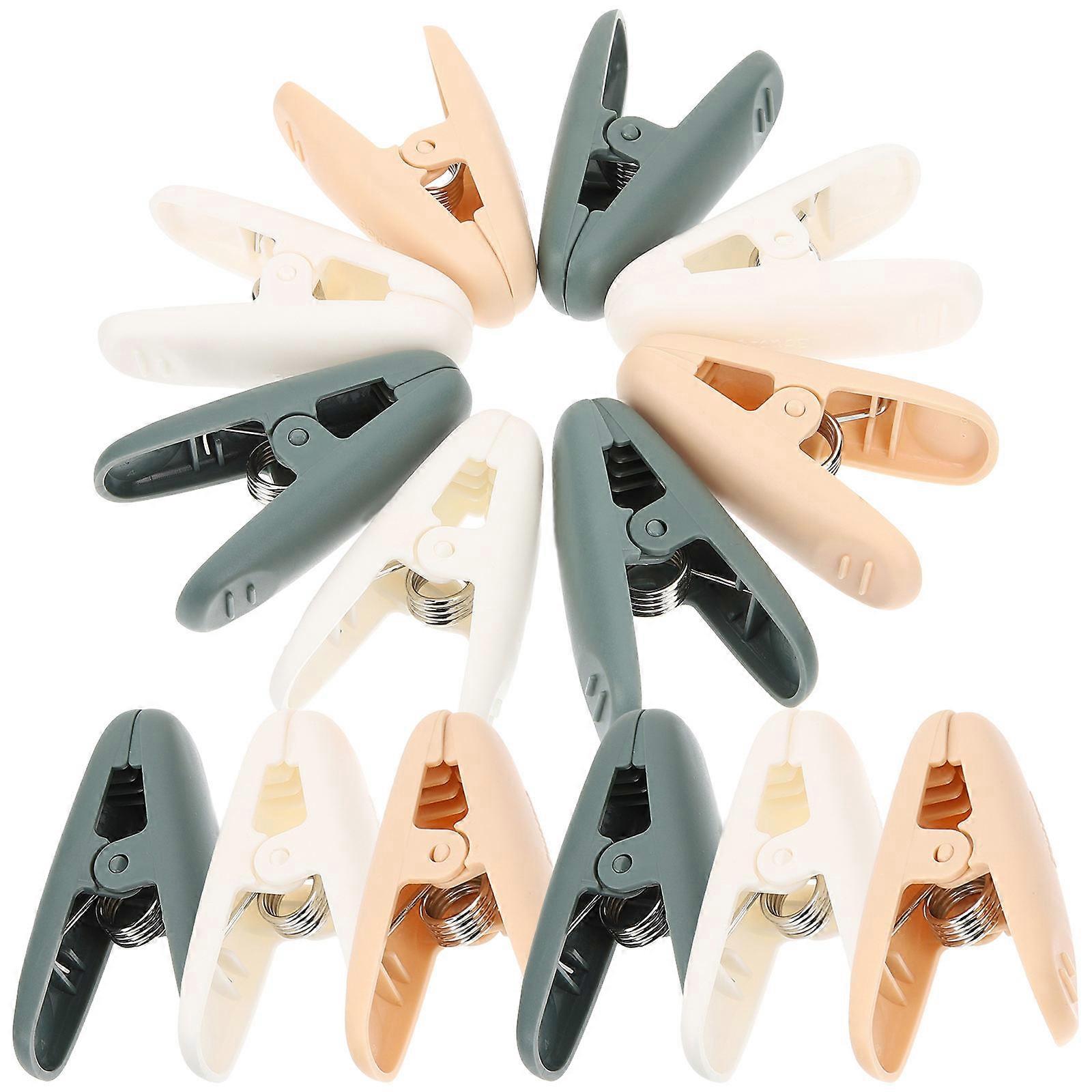 Laundry Clothes Pin Plastic Clips Multipurpose 15Pcs Assorted Colors