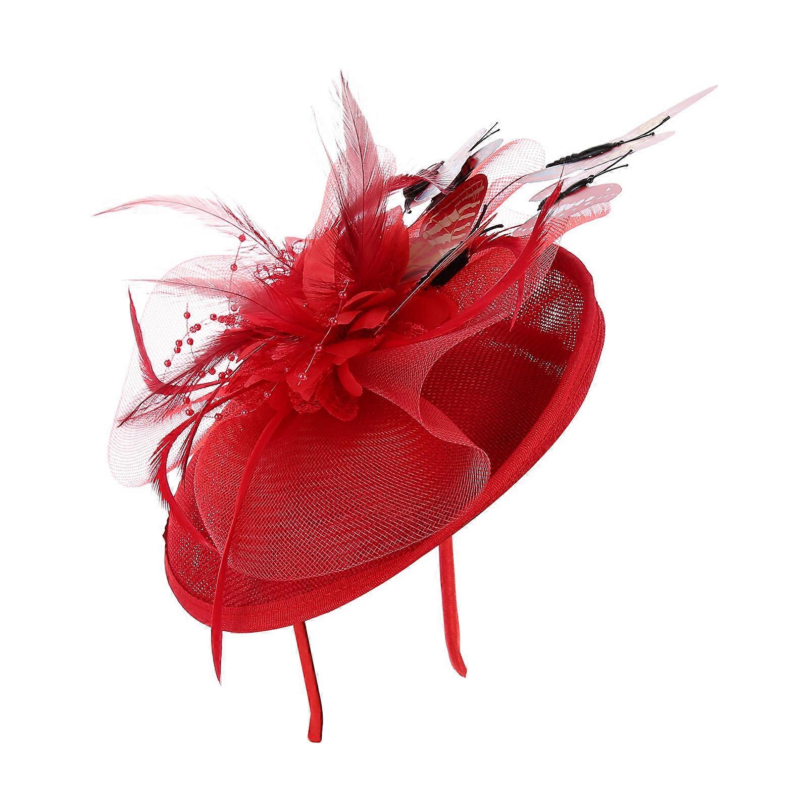 Fascinator Hat with Adjustable Butterflies for Women Tea Party Occasions