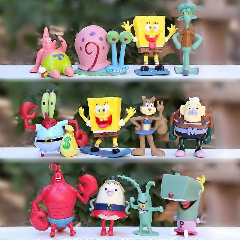 12 Pcs Spongebob Squarepants Action Figures Set
