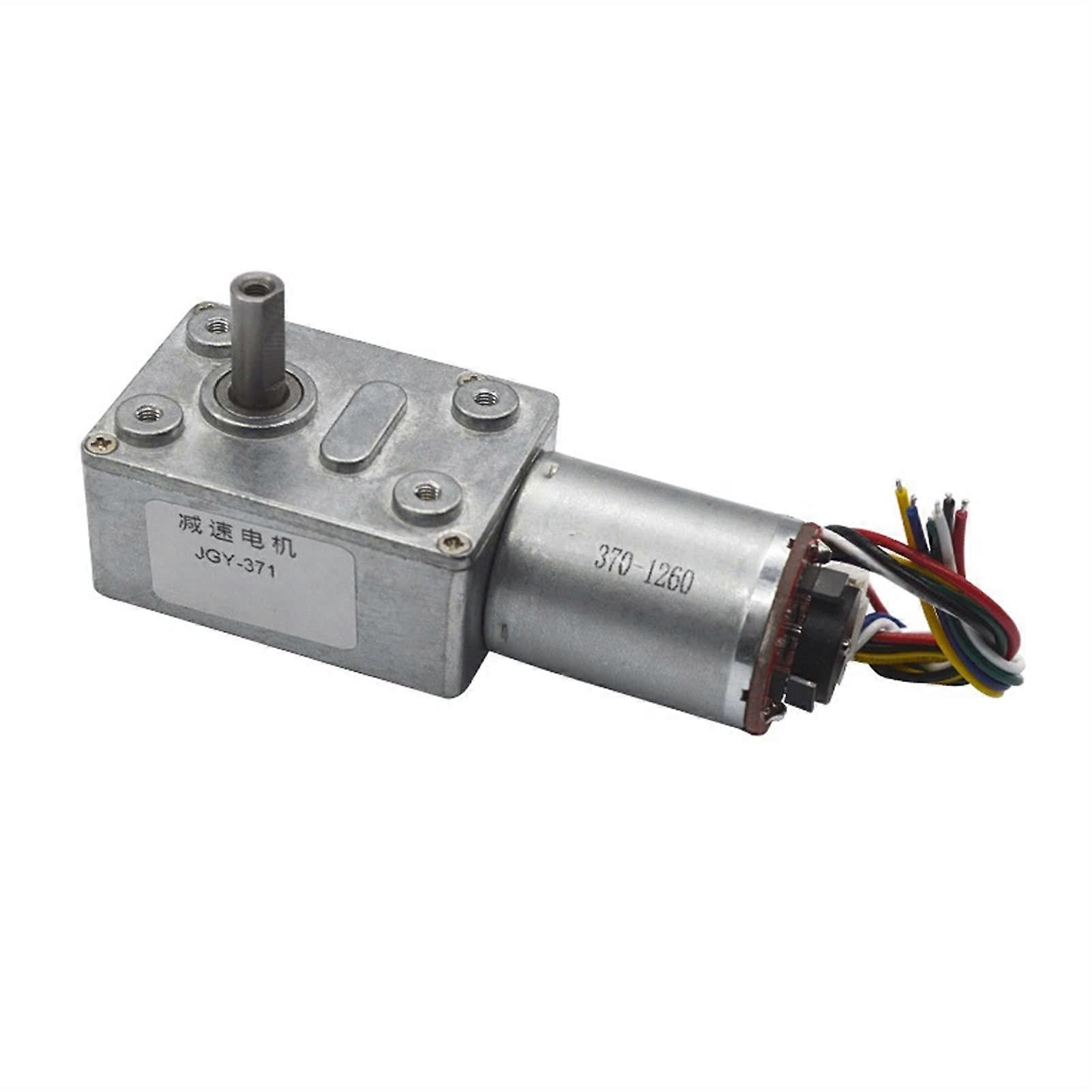 DC Worm Gear Motor with Encoder 6V 12V 24V  Torque Metal Reducer for Smart Control