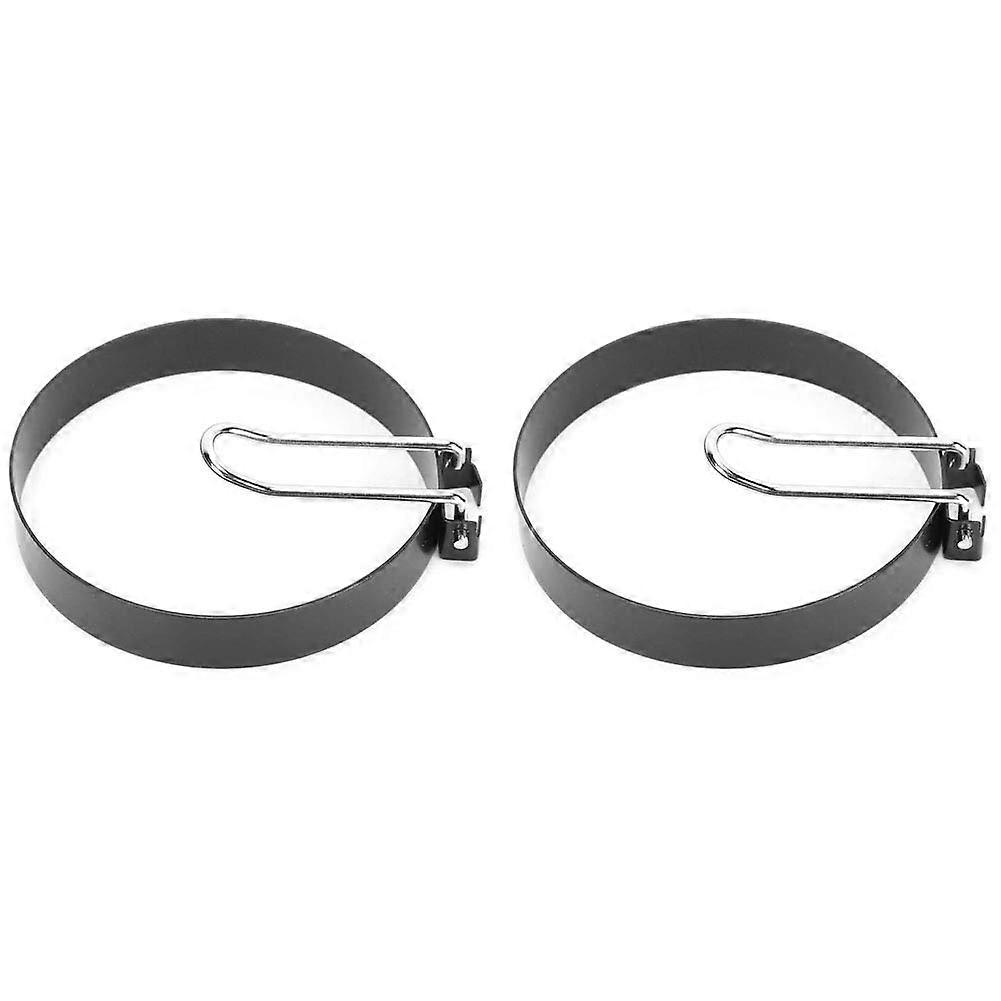 2pcs Stainless Steel Egg Ring Set Non Stick with Handle for Fried Eggs Pancakes Muffins