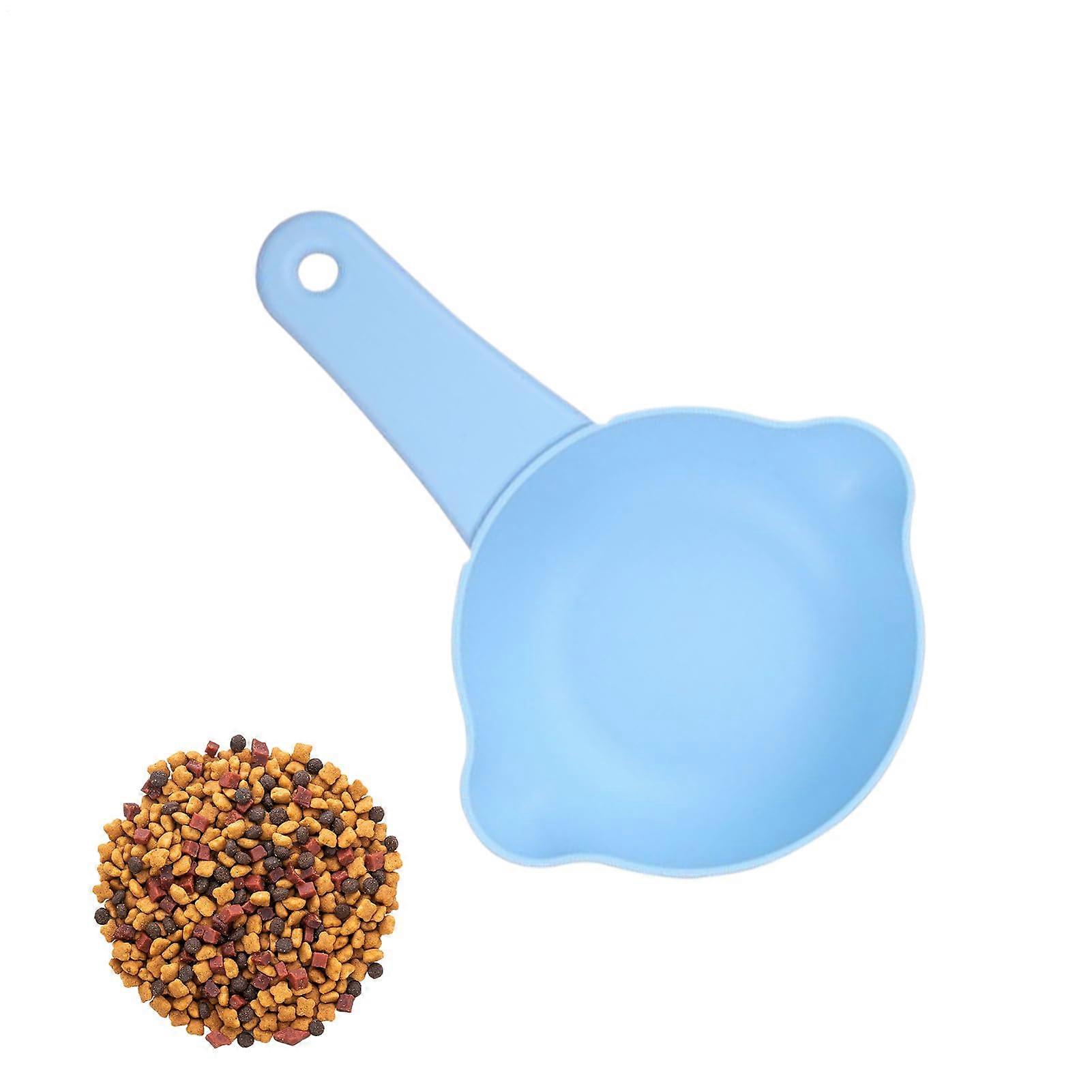 Adjustable 1 Cup Dog Food Scoop with Precise Portion Control, AntiSpill Design, Sky Blue