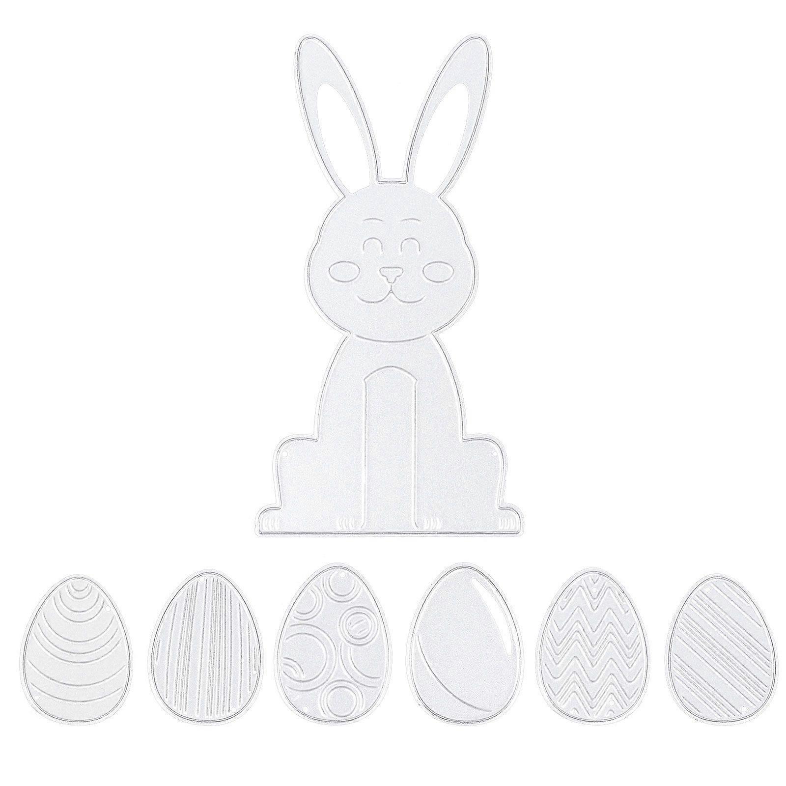 1 Set/7pcs Interesting Easter Embossing Molds Easter DIY Cutting Molds