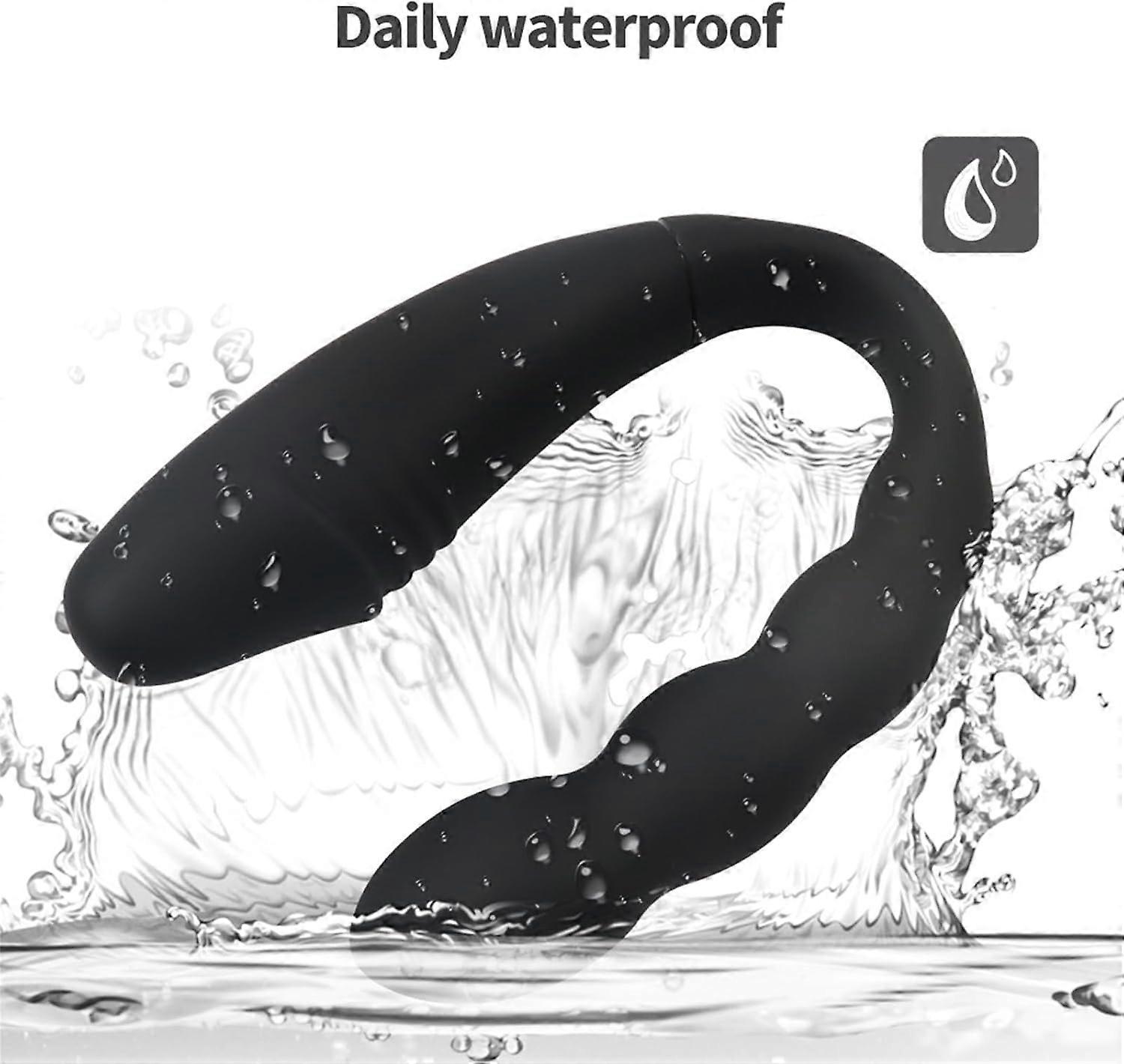 Remote Control Vibrating Butt Plug Rechargeable DualHead UShape Silicone Anal Stimulator