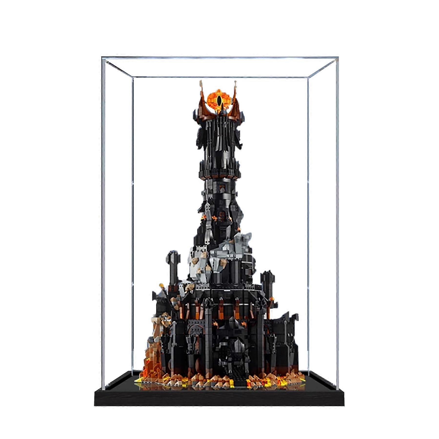 Acrylic Display Case Dustproof Clear Showcase Cabinet for  10333 Baraddur Building Set