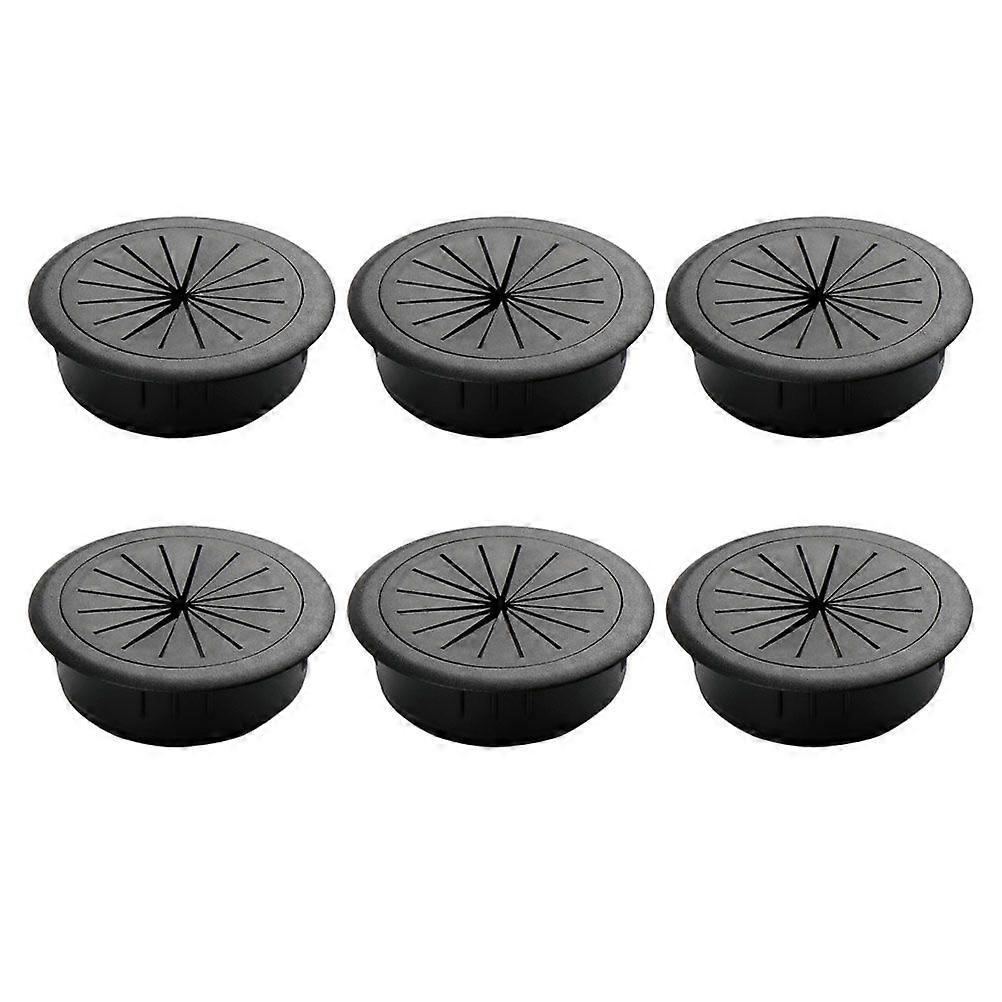 6Pcs Desk Cable Wire Grommet PC Computer Desk Cable Hole Cover Organizers
