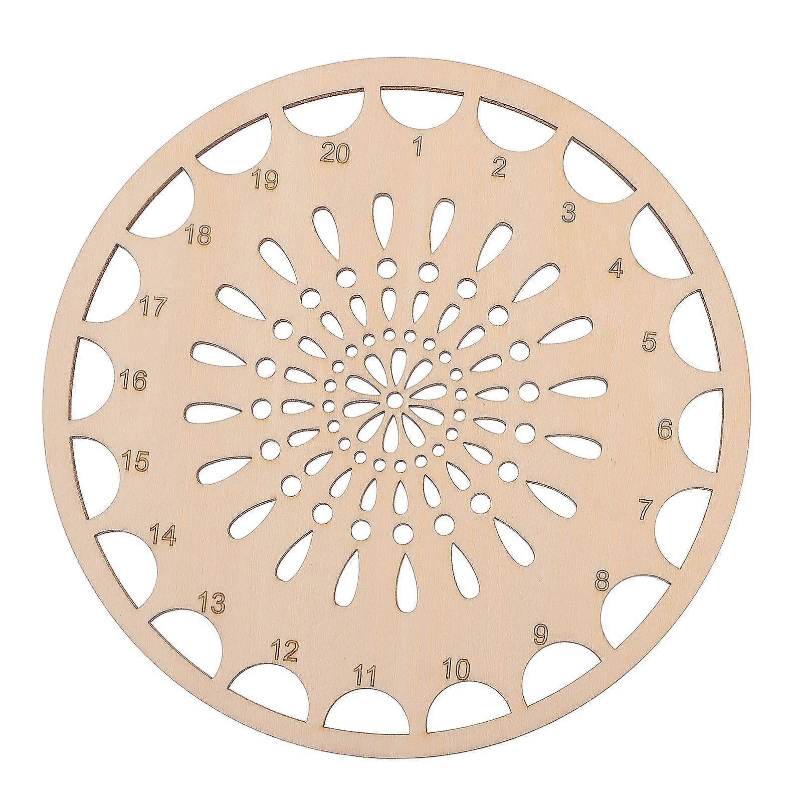 1Pc Stitching Thread Holder Wooden Embroidery Floss Organizer Threading Plate