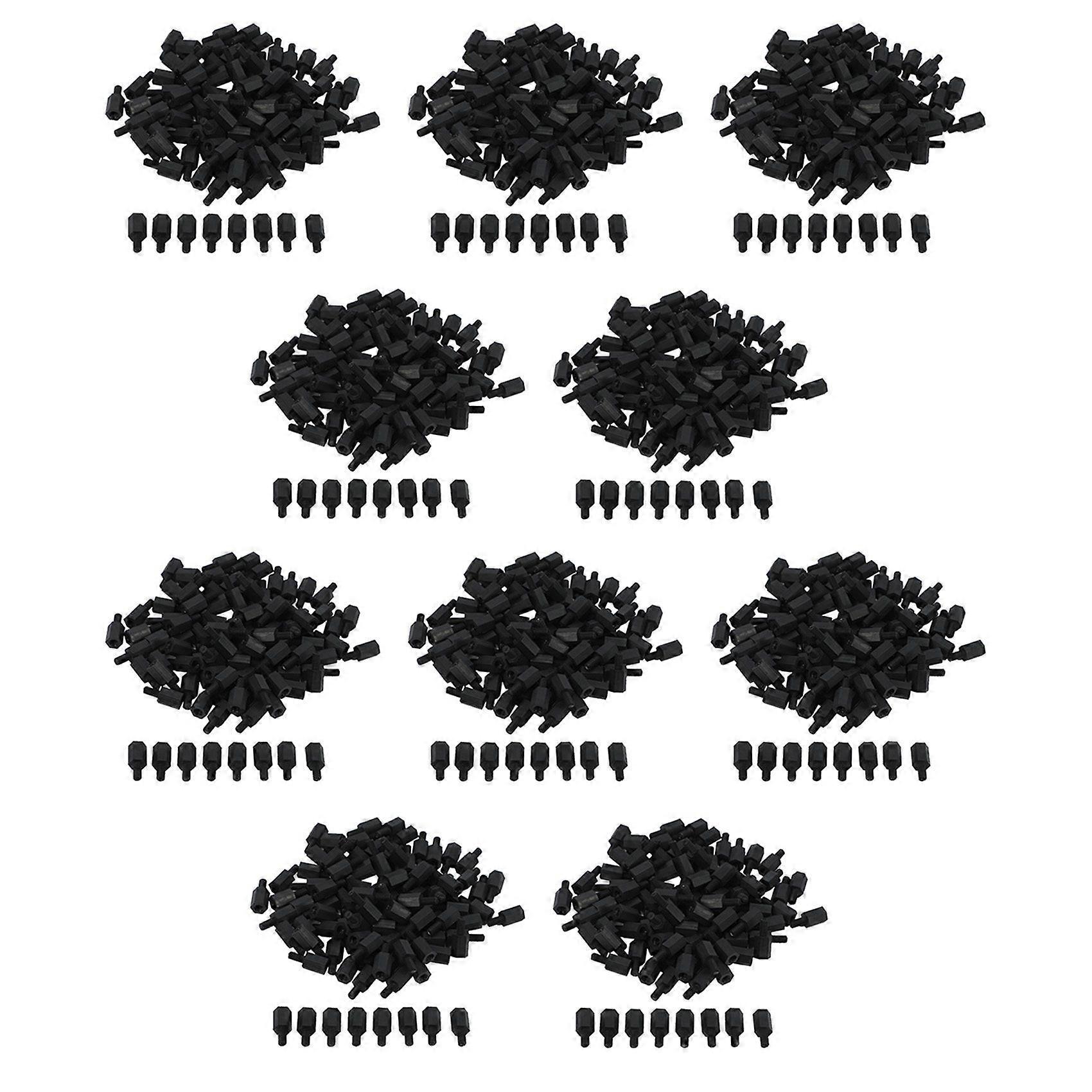1000Pcs M3 Thread 8mm+6mm PCB Fixed Nylon Hex Standoff Spacer Pillar