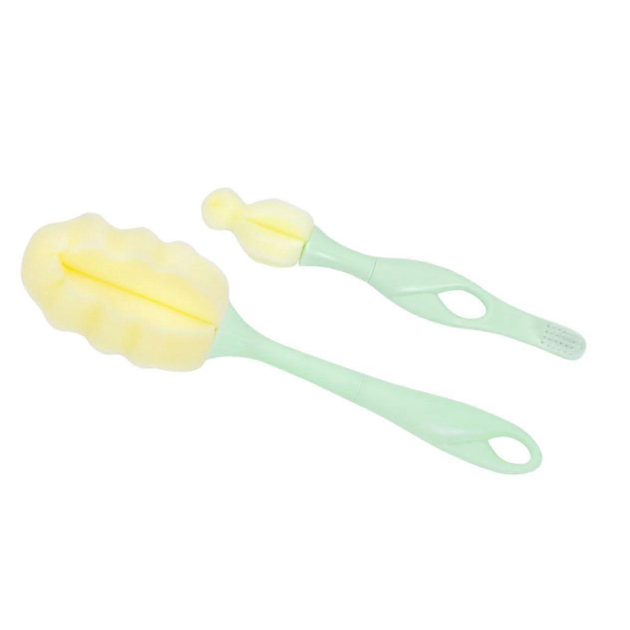 Bottle and Pacifier Cleaning Brush Set with  Density Sponge for Deep Reach and Quick Wash